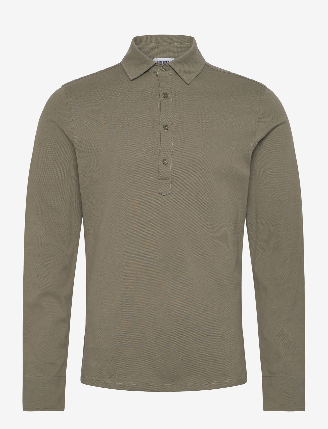 The Resort Co. - Piqué Popover Olive - langærmede poloer - olive - 0