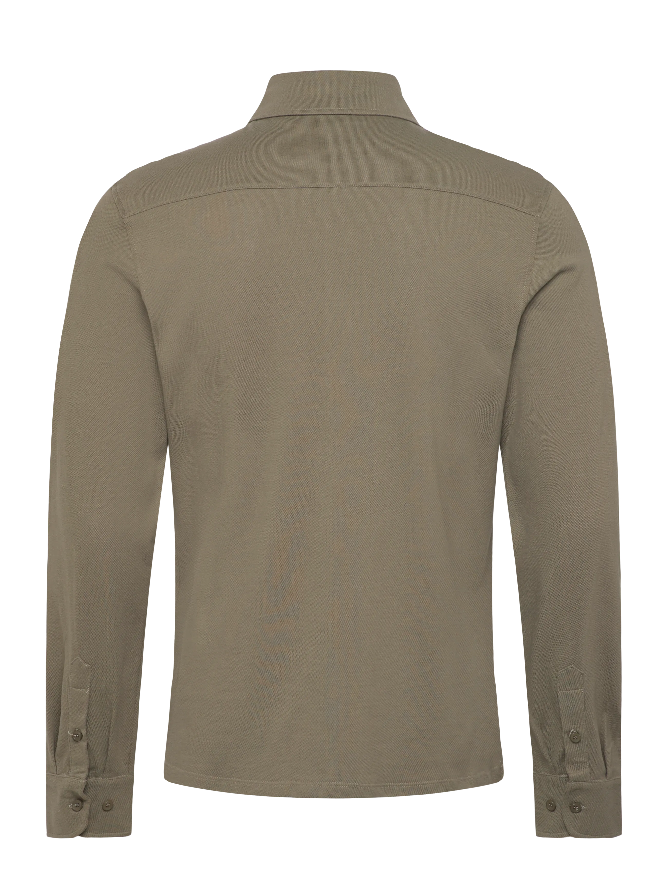 The Resort Co. - Piqué Popover Olive - långärmade pikéer - olive - 1