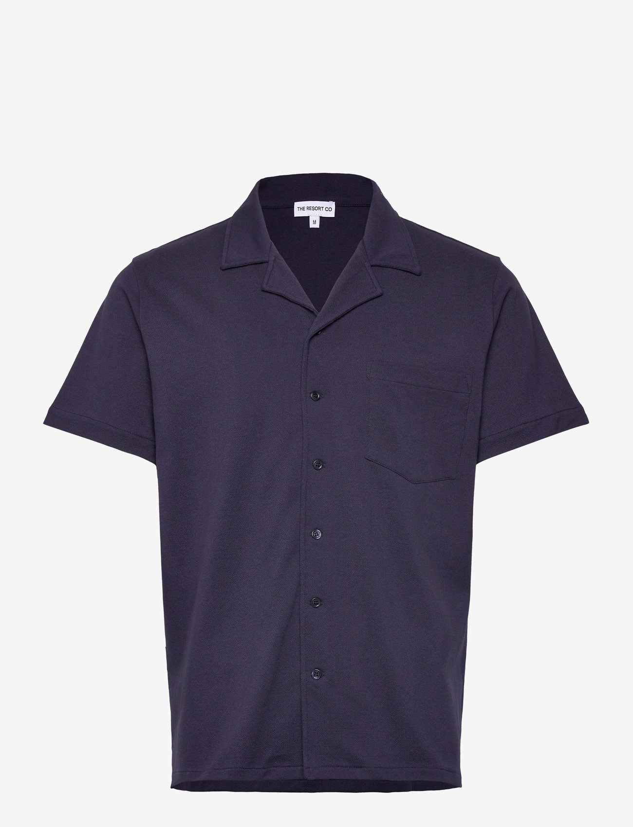 The Resort Co. - Piqué Resort Shirt Navy - kortærmede skjorter - navy - 1