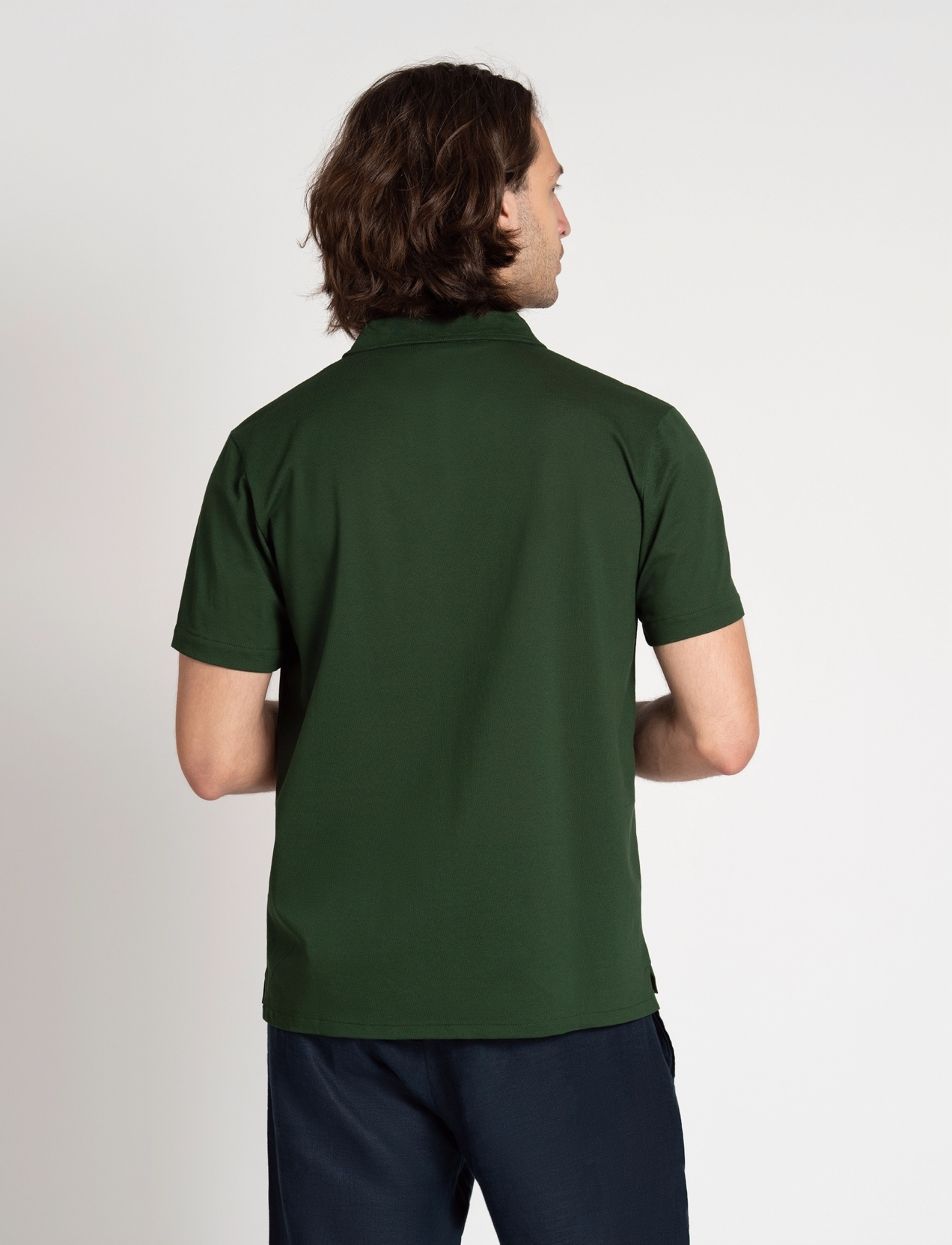 The Resort Co. - Piqué Resort Shirt Deep Green - stutterma skyrtur - deep green - 5