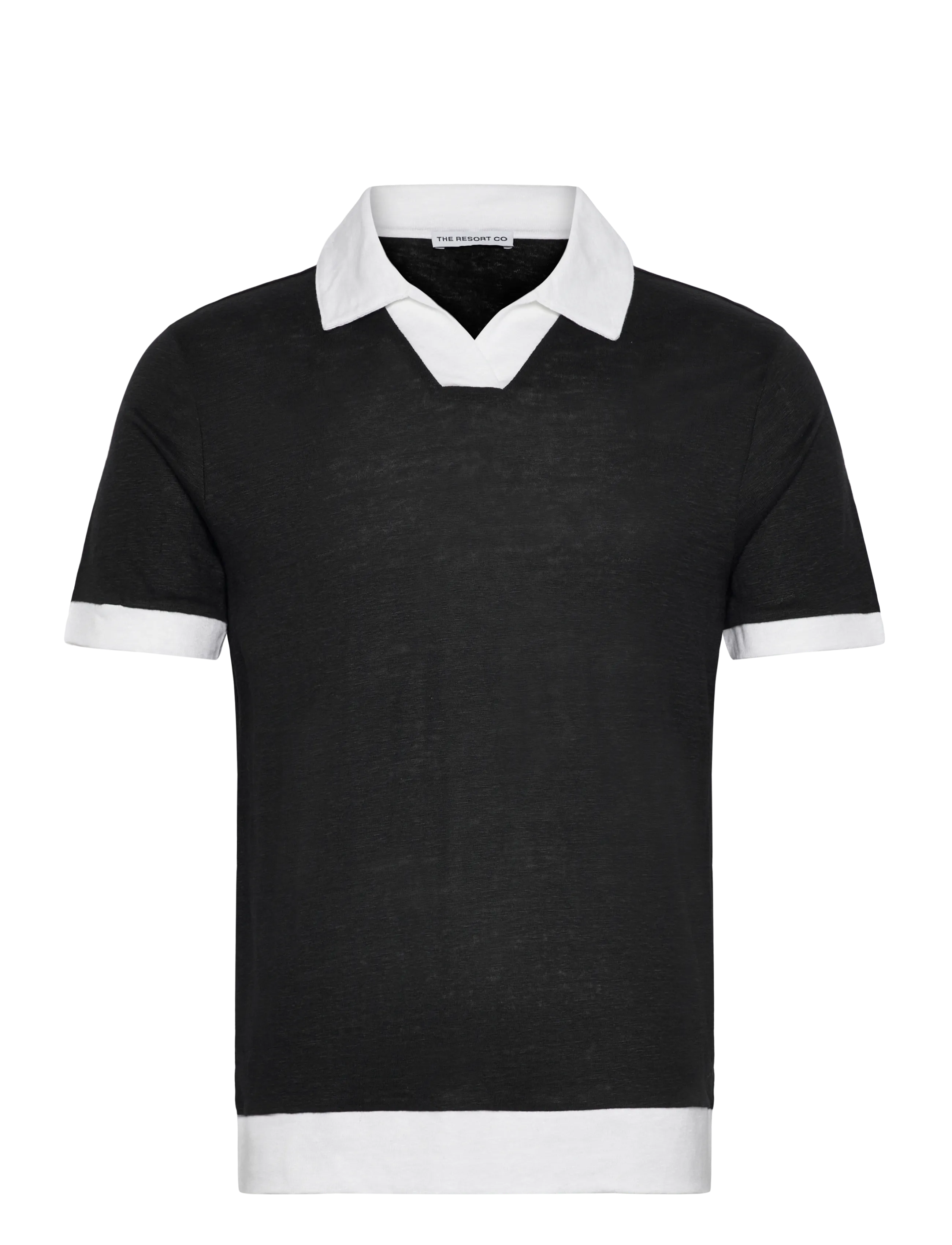 THE RESORT CO. Resort Polo Schwarz / Weiß Schwarz - S - Herren