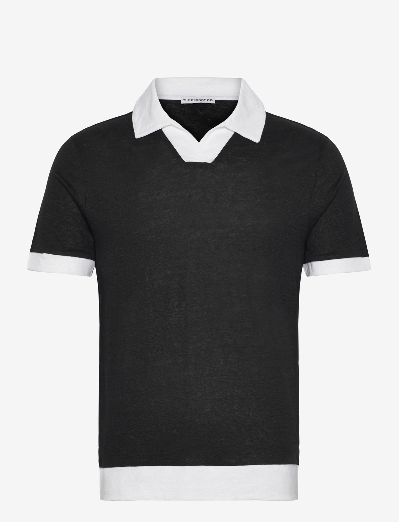 The Resort Co. - Resort Polo Black / White - short-sleeved polos - black / white - 0