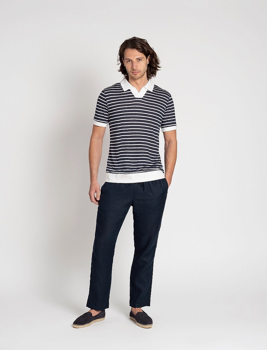 The Resort Co. - Resort Polo Navy Striped - kurzärmelig - navy striped - 0