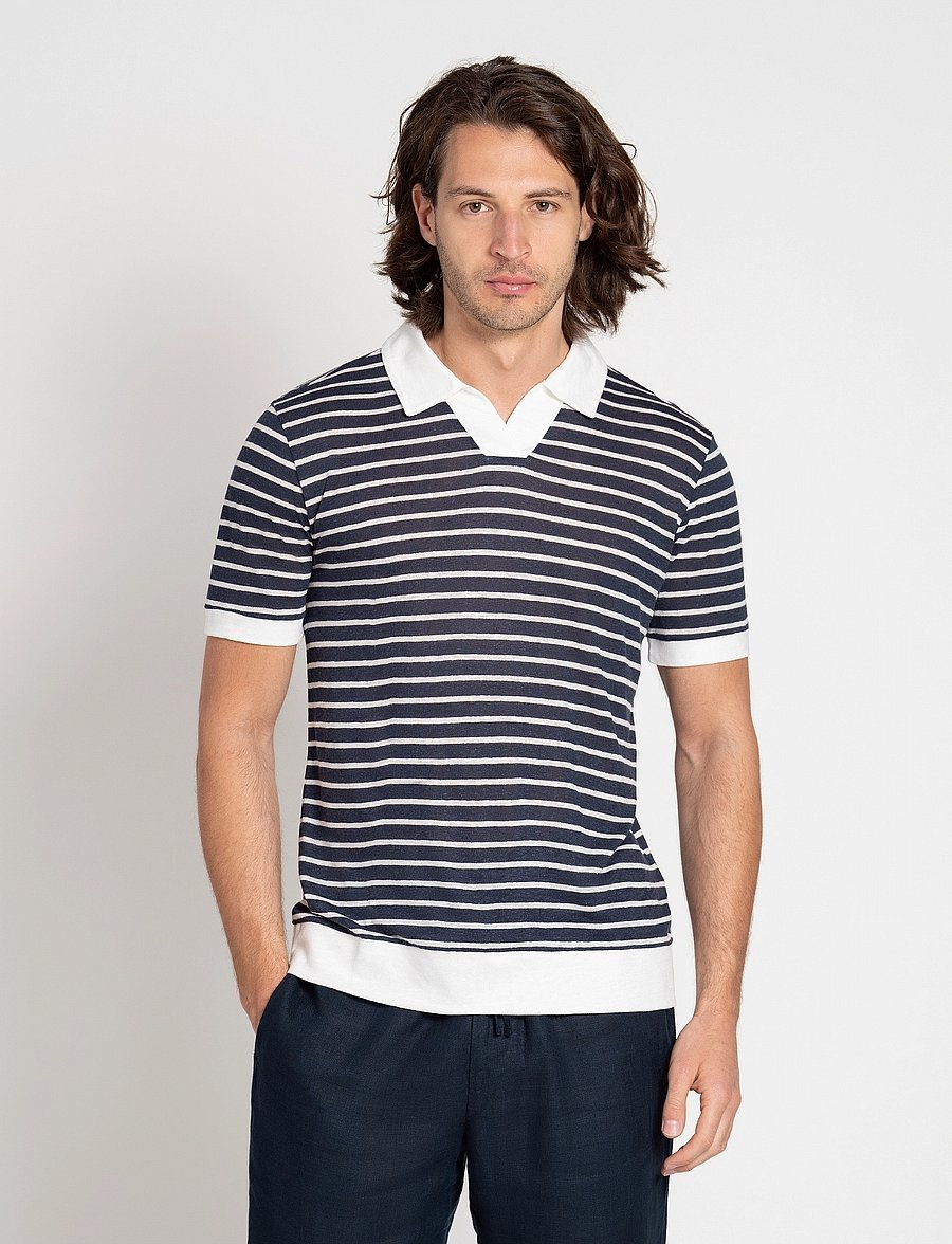 The Resort Co. - Resort Polo Navy Striped - kurzärmelig - navy striped - 3