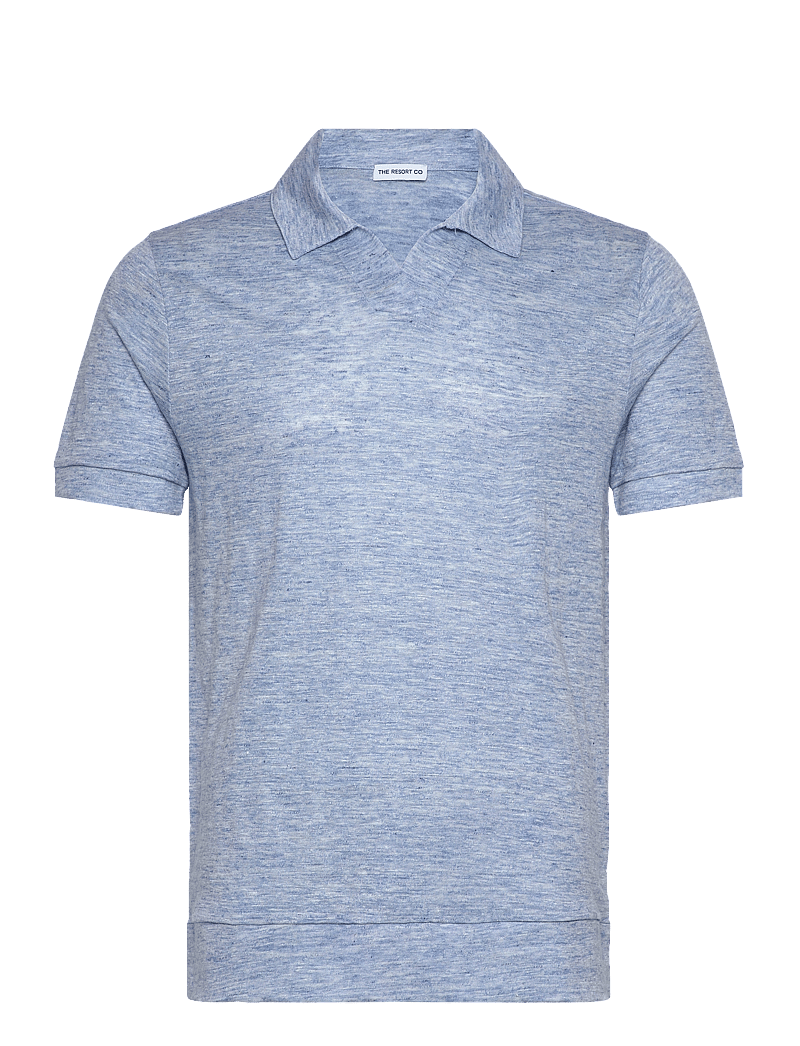The Resort Co. - Resort Polo Light Blue Melange - kortärmade pikéer - light blue - 1