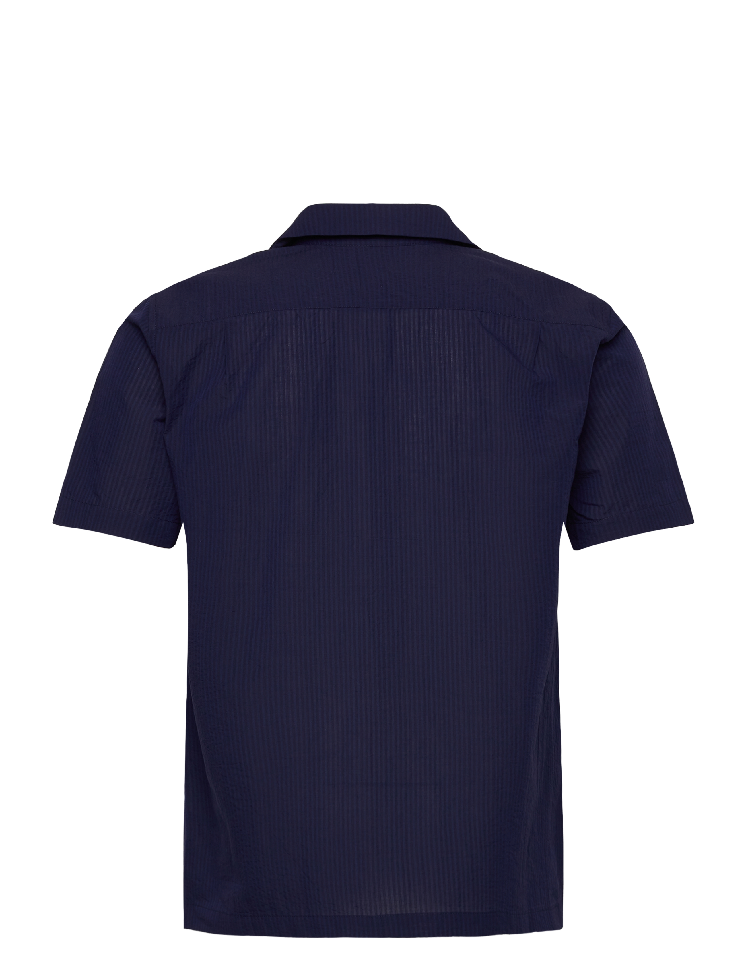 The Resort Co. - Seersucker Resort Shirt Navy - chemises à manches courtes - navy - 2