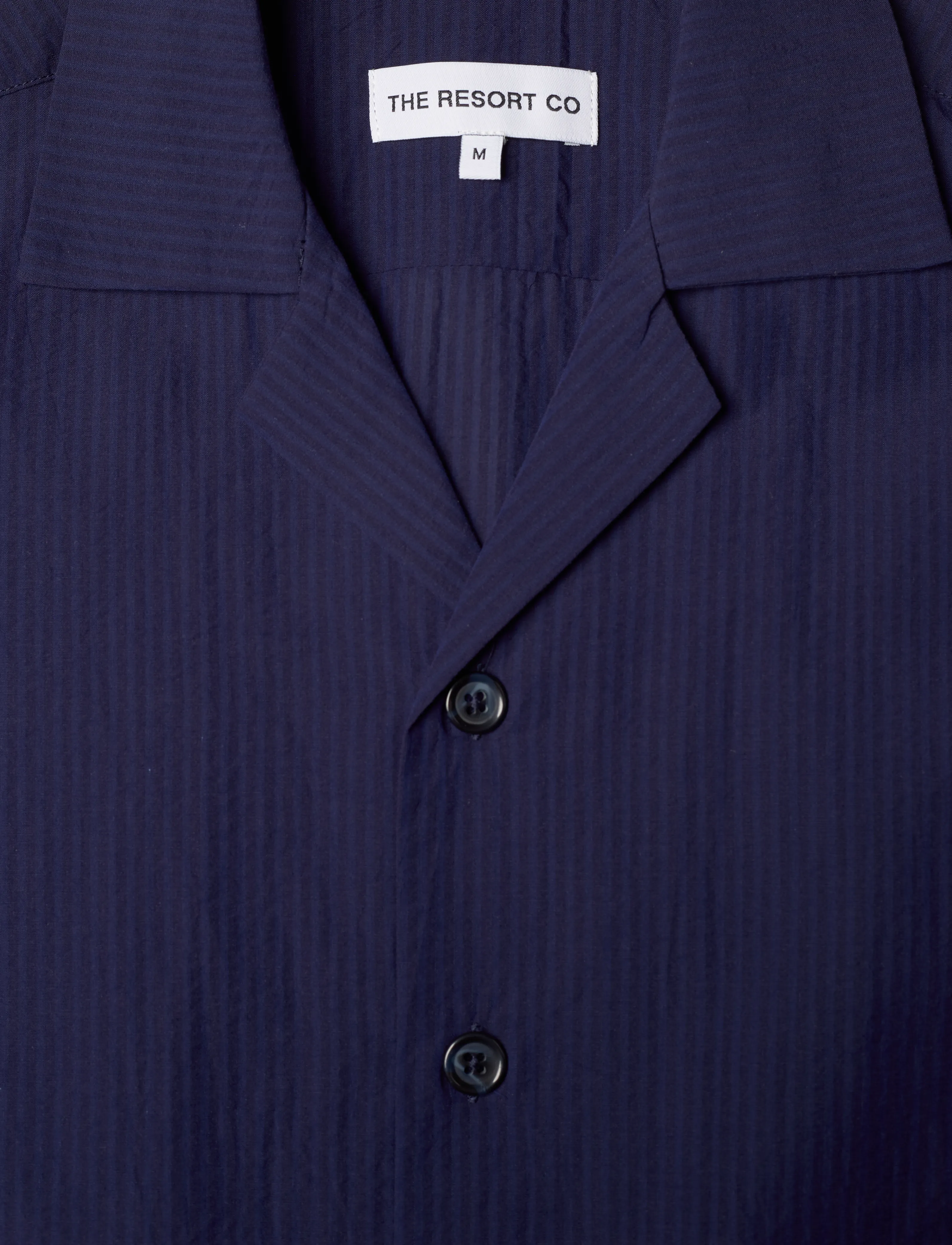 The Resort Co. - Seersucker Resort Shirt Navy - chemises à manches courtes - navy - 5