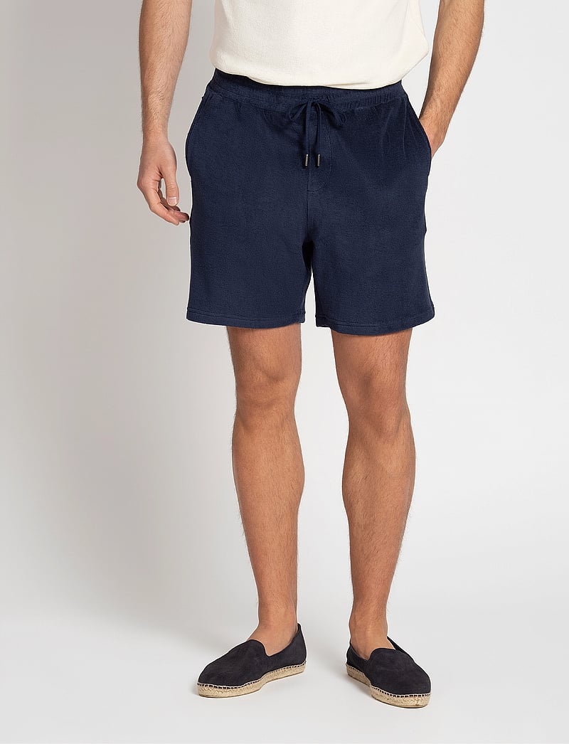 The Resort Co. - Terry Shorts Navy - stuttbuxur - navy - 3