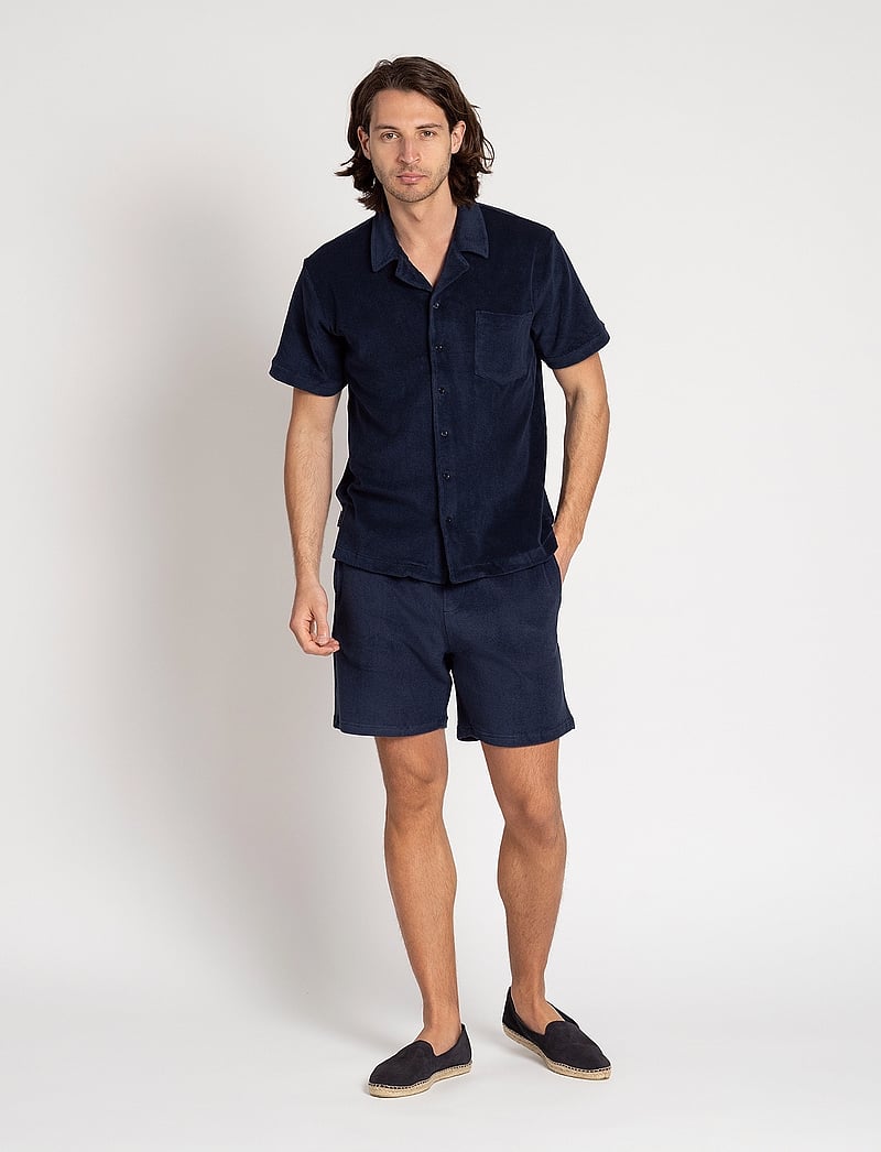 The Resort Co. - Terry Shorts Navy - stuttbuxur - navy - 4