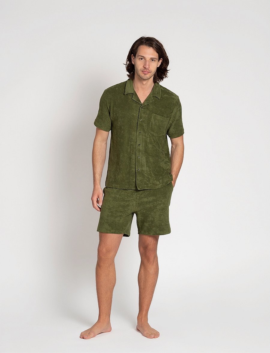 The Resort Co. - Terry Shorts Cypress Green - cypress green - 0
