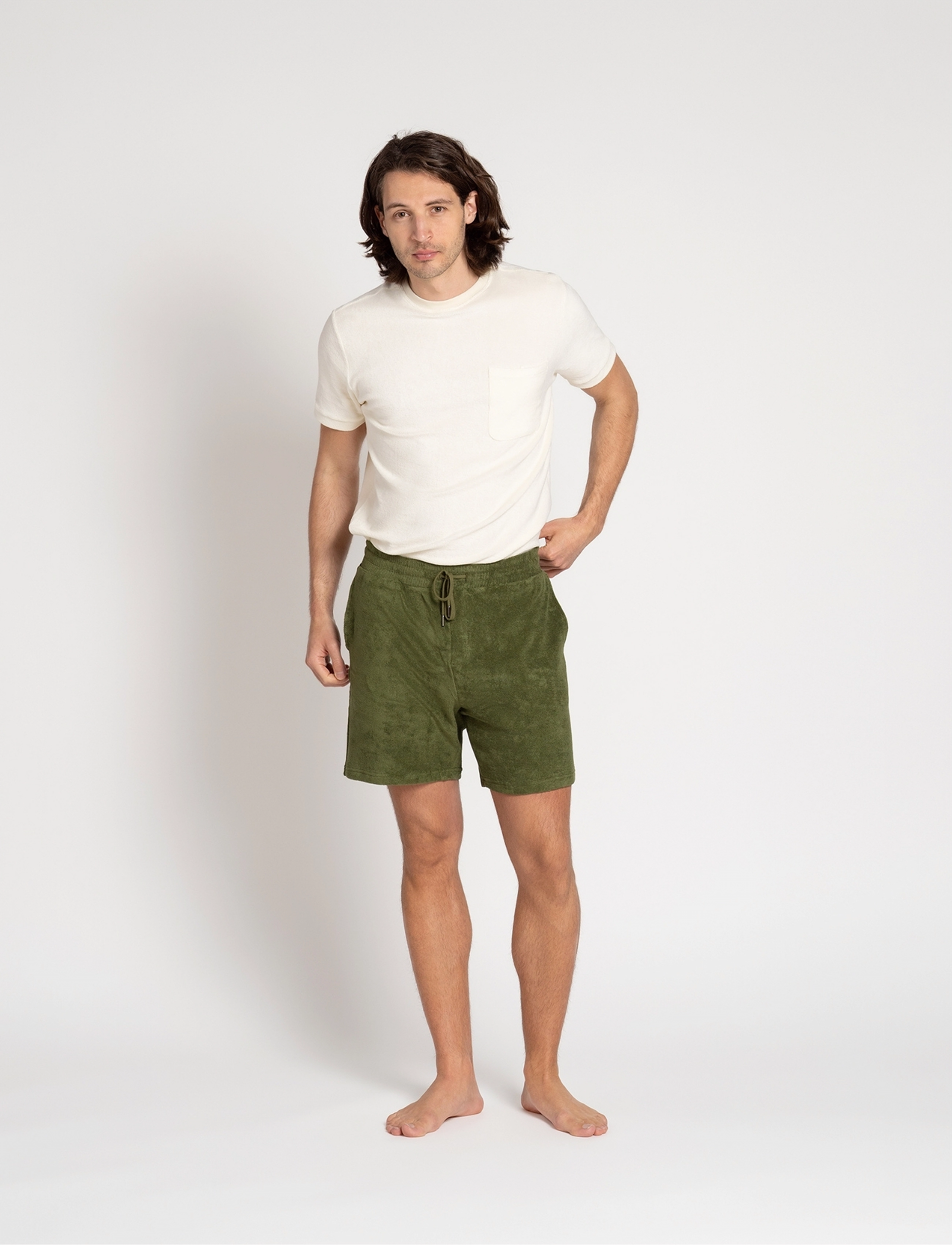 The Resort Co. - Terry Shorts Cypress Green - cypress green - 4