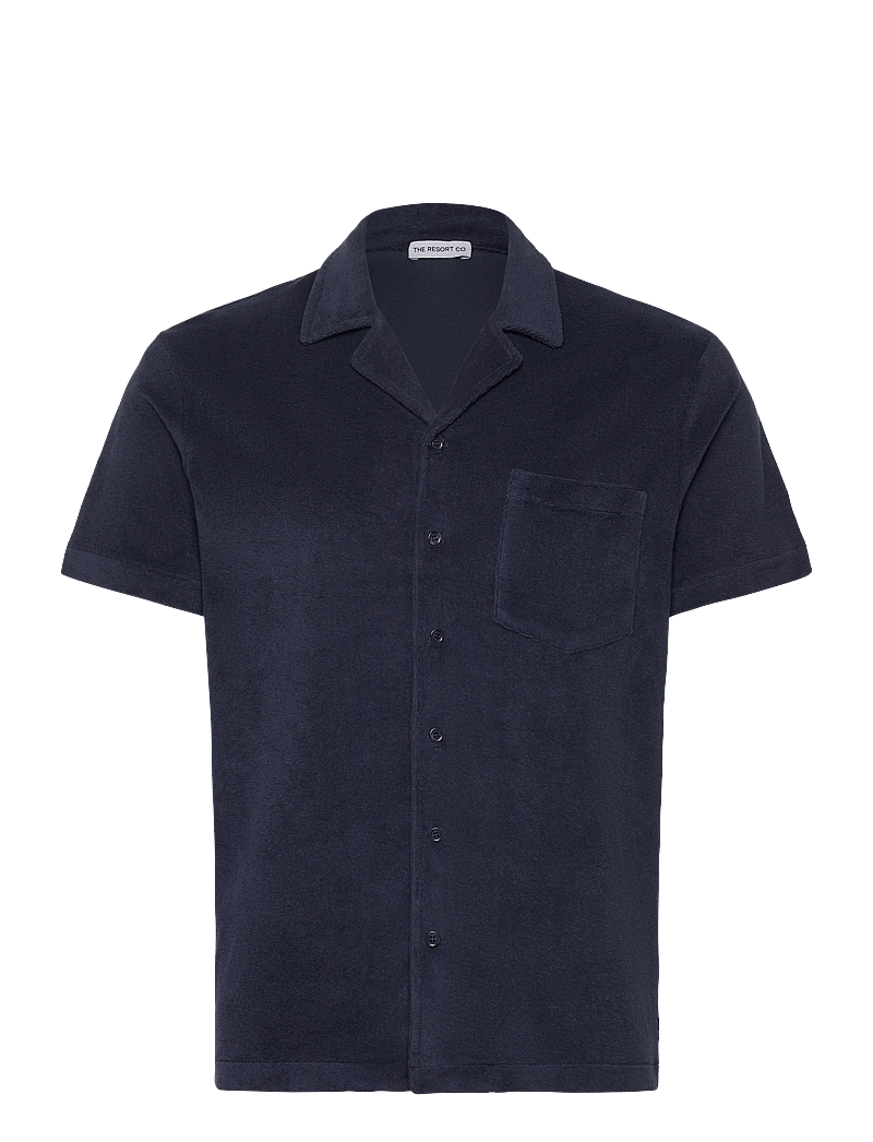 The Resort Co. - Terry Resort Shirt Navy - short-sleeved shirts - navy - 0
