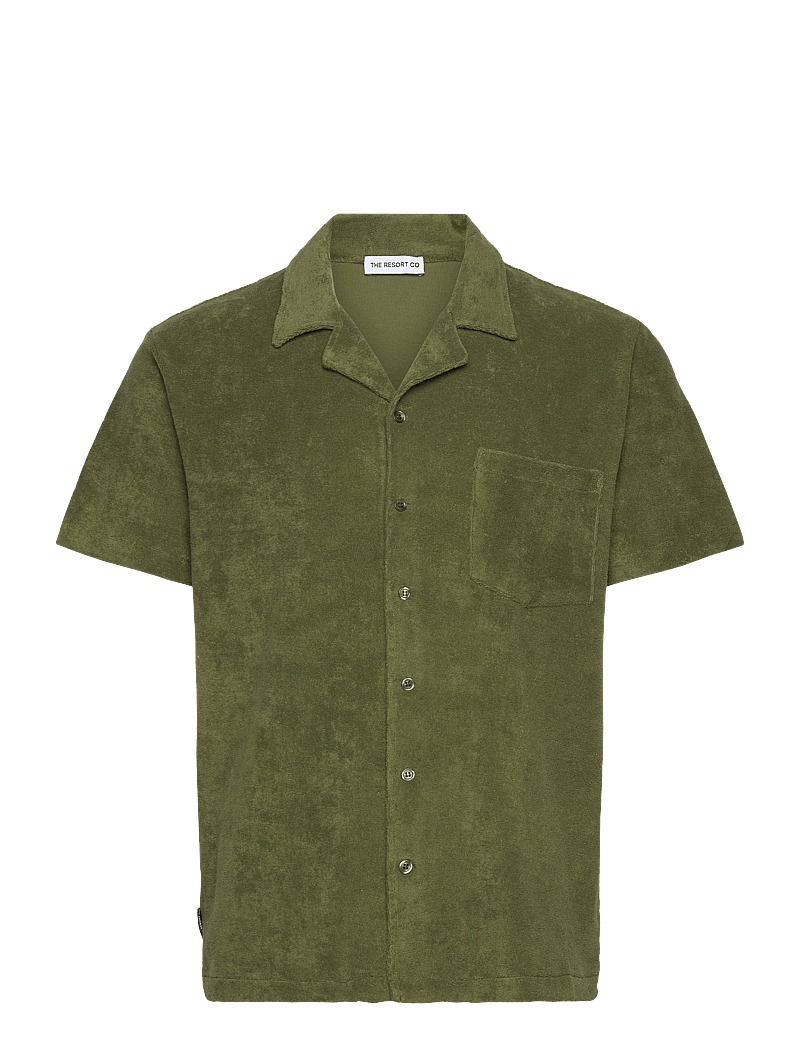 The Resort Co. - Terry Resort Shirt Cypress Green - kurzarmhemden - cypress green - 1