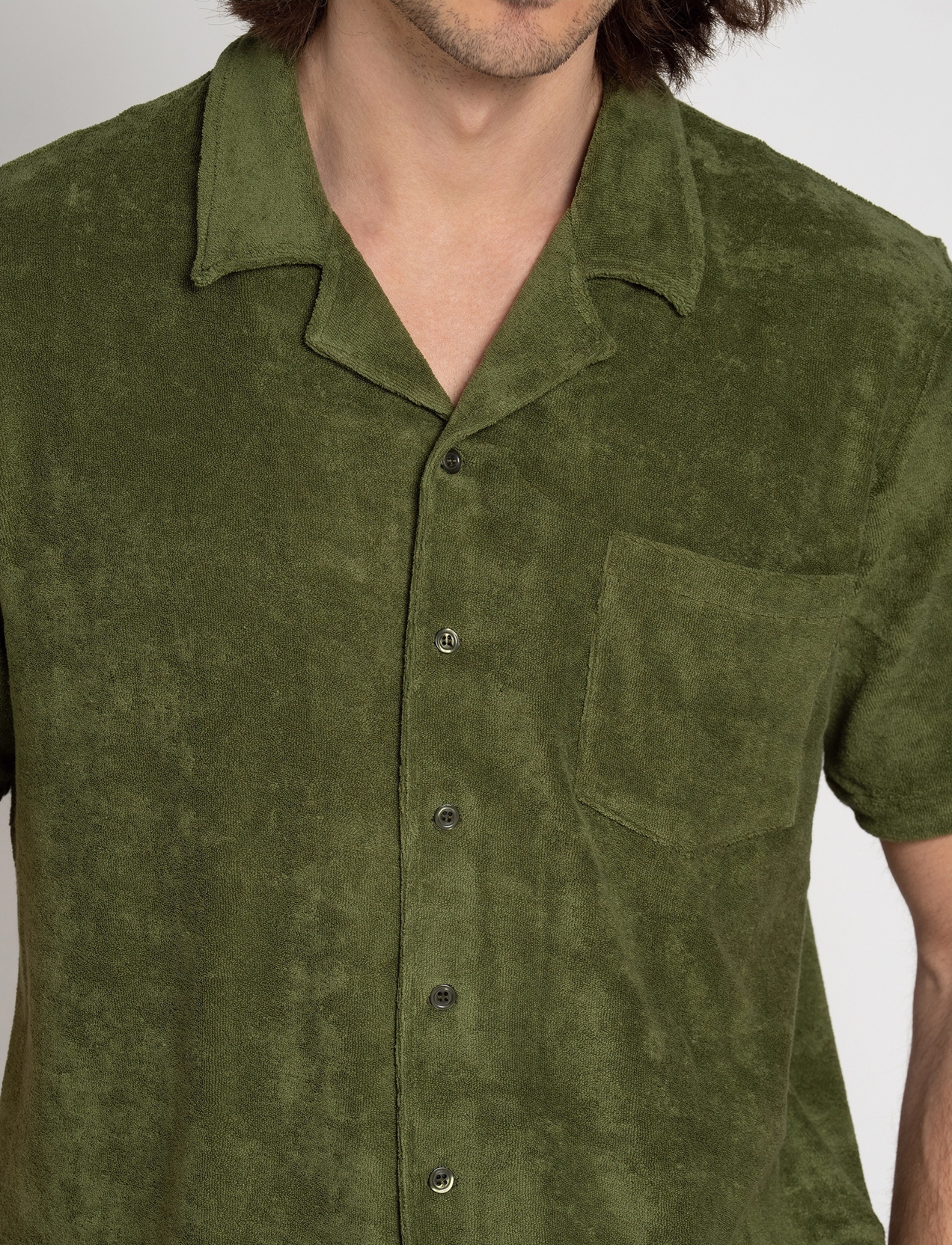 The Resort Co. - Terry Resort Shirt Cypress Green - kurzarmhemden - cypress green - 5