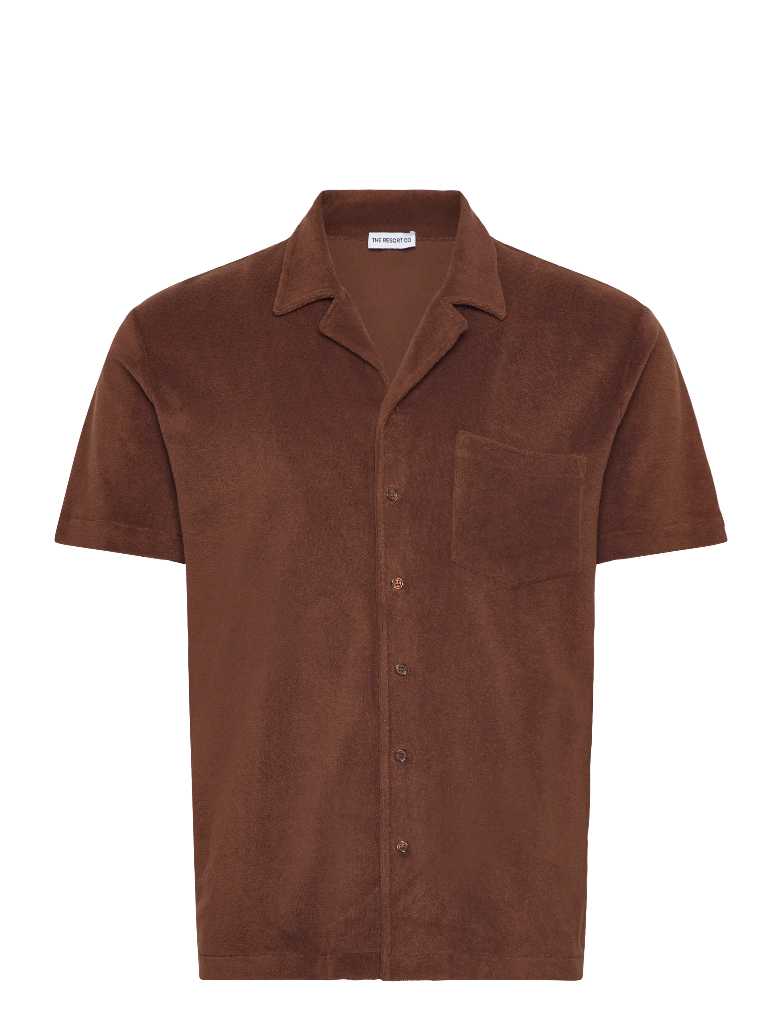 The Resort Co. Terry Resort Shirt Brown, Terry Resort Skjorte, Brun, Str: XXL