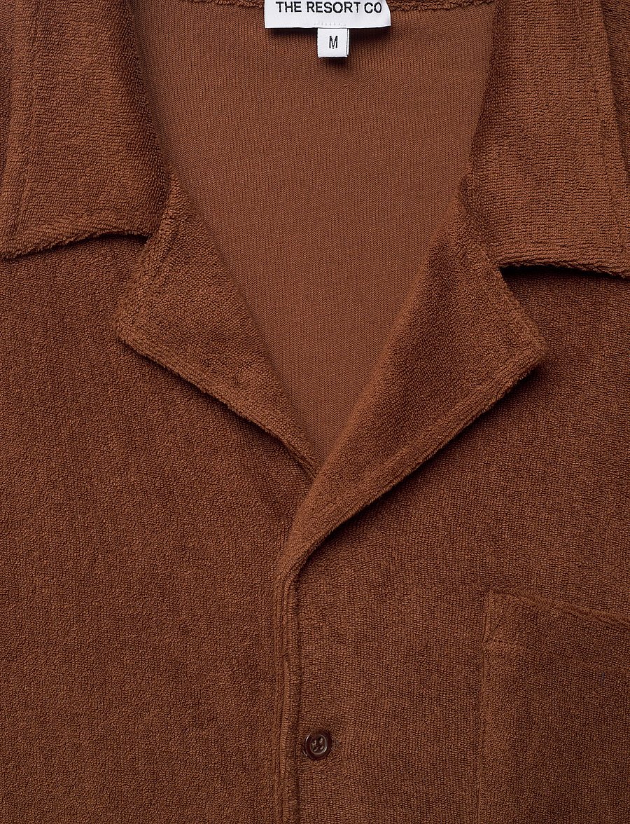 The Resort Co. - Terry Resort Shirt Brown - kasdienio stiliaus marškiniai - brown - 2