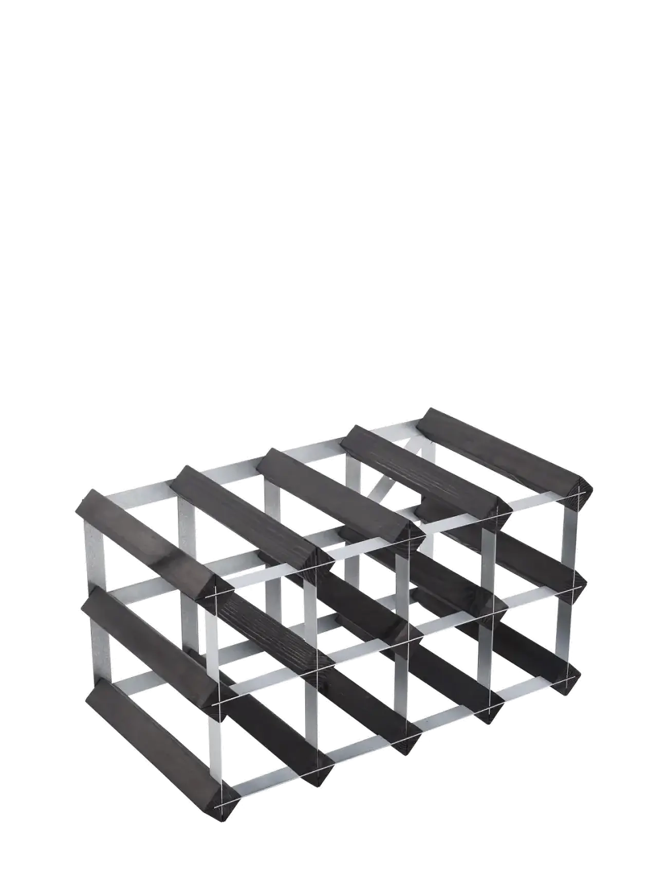 The Swedish Wine Rack Factory 12 Bottle Self Assembly Kit Black Ash - The Swedish Wine Rack Factory - BLACK ASH / black