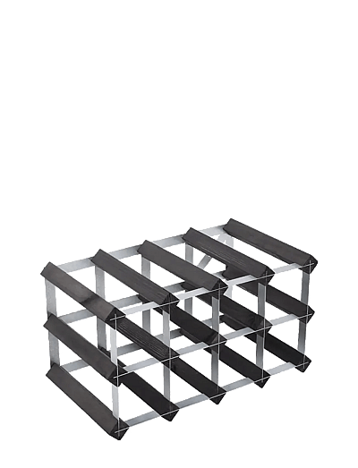 The Swedish Wine Rack Factory 12 Bottle Self Assembly Kit Black Ash - Skoða allt - BLACK ASH / black