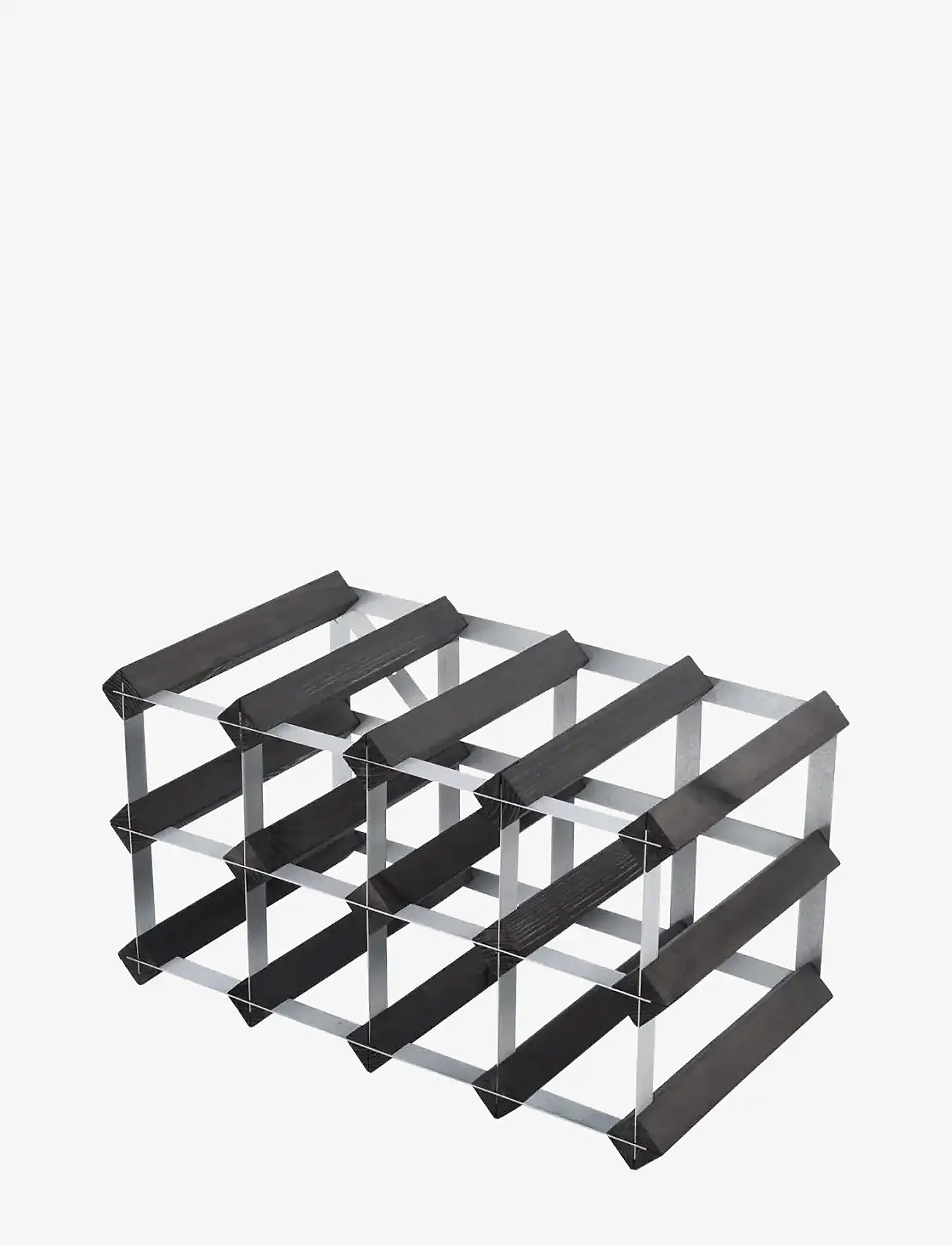 The Swedish Wine Rack Factory - 12 Bottle Self Assembly Kit Black Ash - geymsla og hillur - black ash - 2
