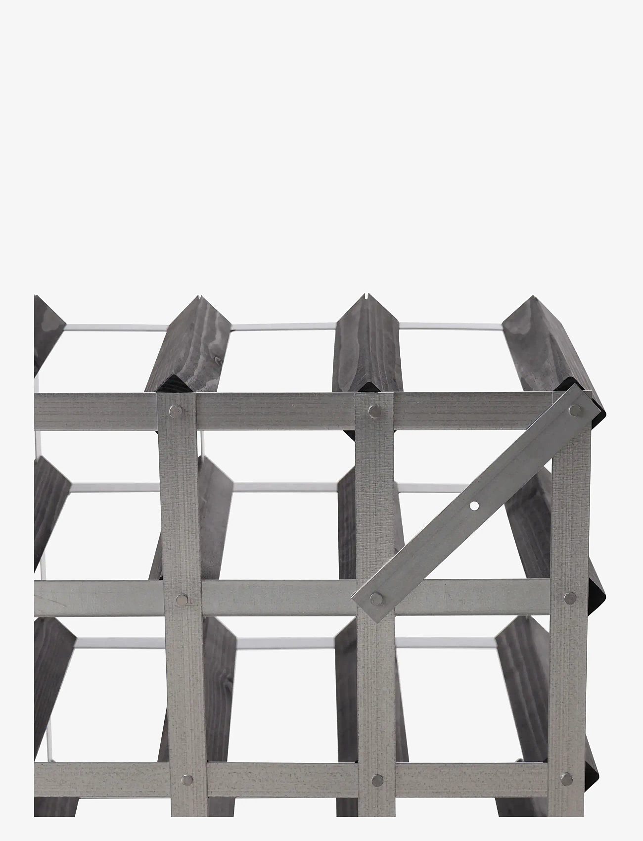 The Swedish Wine Rack Factory - 12 Bottle Self Assembly Kit Black Ash - geymsla og hillur - black ash - 3