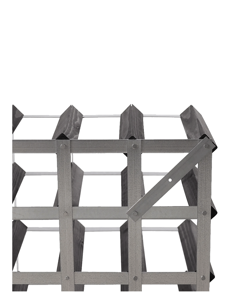 The Swedish Wine Rack Factory - 12 Bottle Self Assembly Kit Black Ash - hoiustamine ja riiulid - black ash - 3