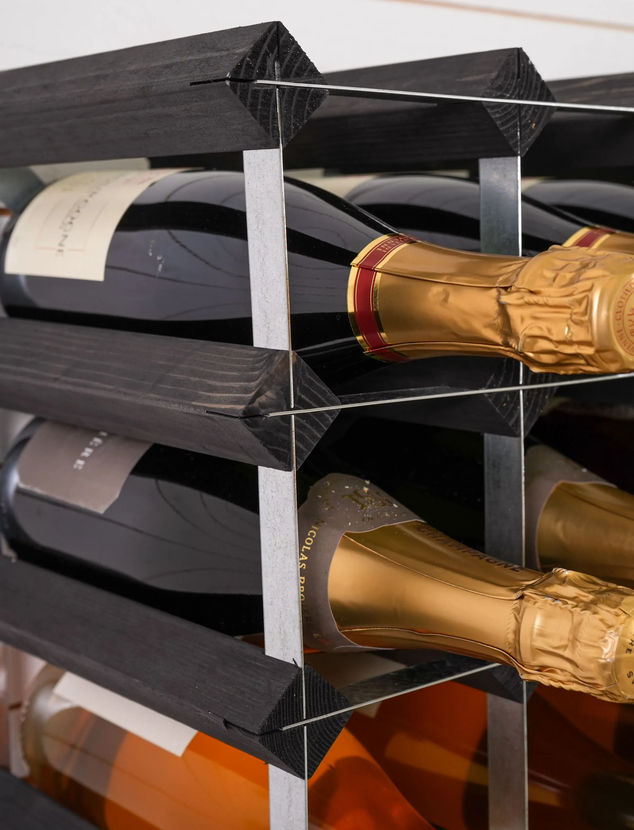 The Swedish Wine Rack Factory - 12 Bottle Self Assembly Kit Black Ash - regale und verwahrung - black ash - 5