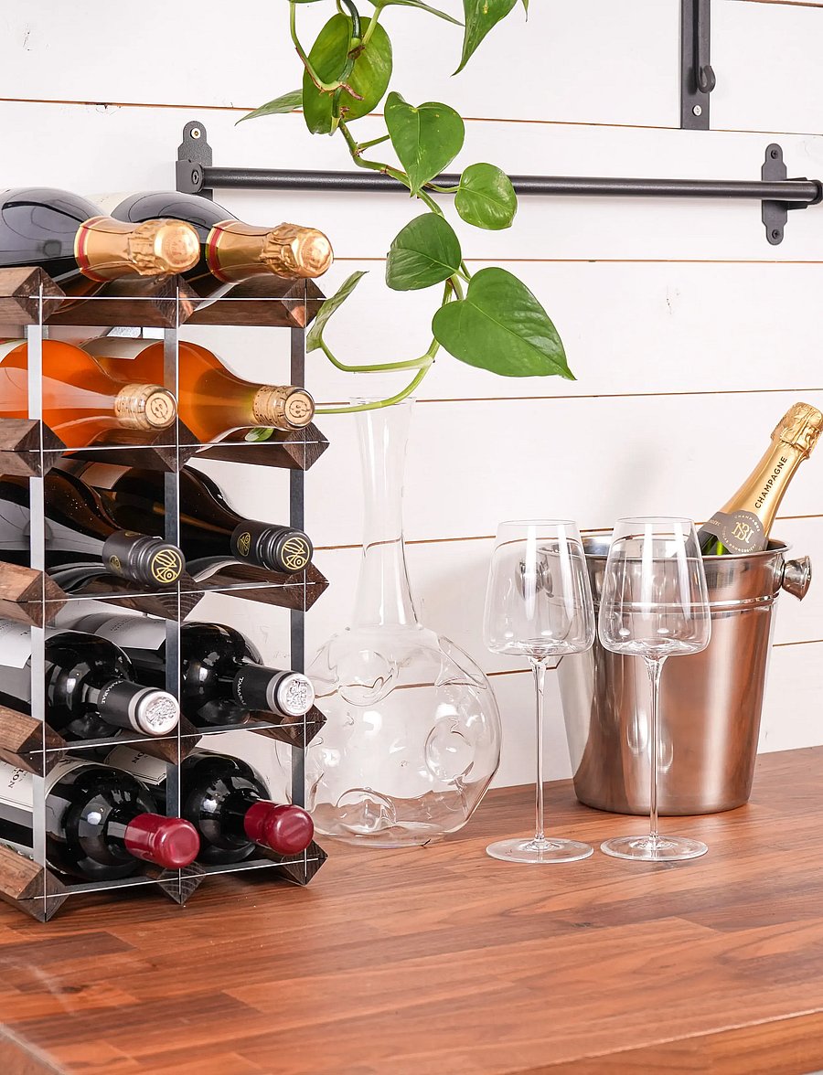 The Swedish Wine Rack Factory - 12 Bottle Self Assembly Kit Dark Wood - hoiustamine ja riiulid - dark wood - 0
