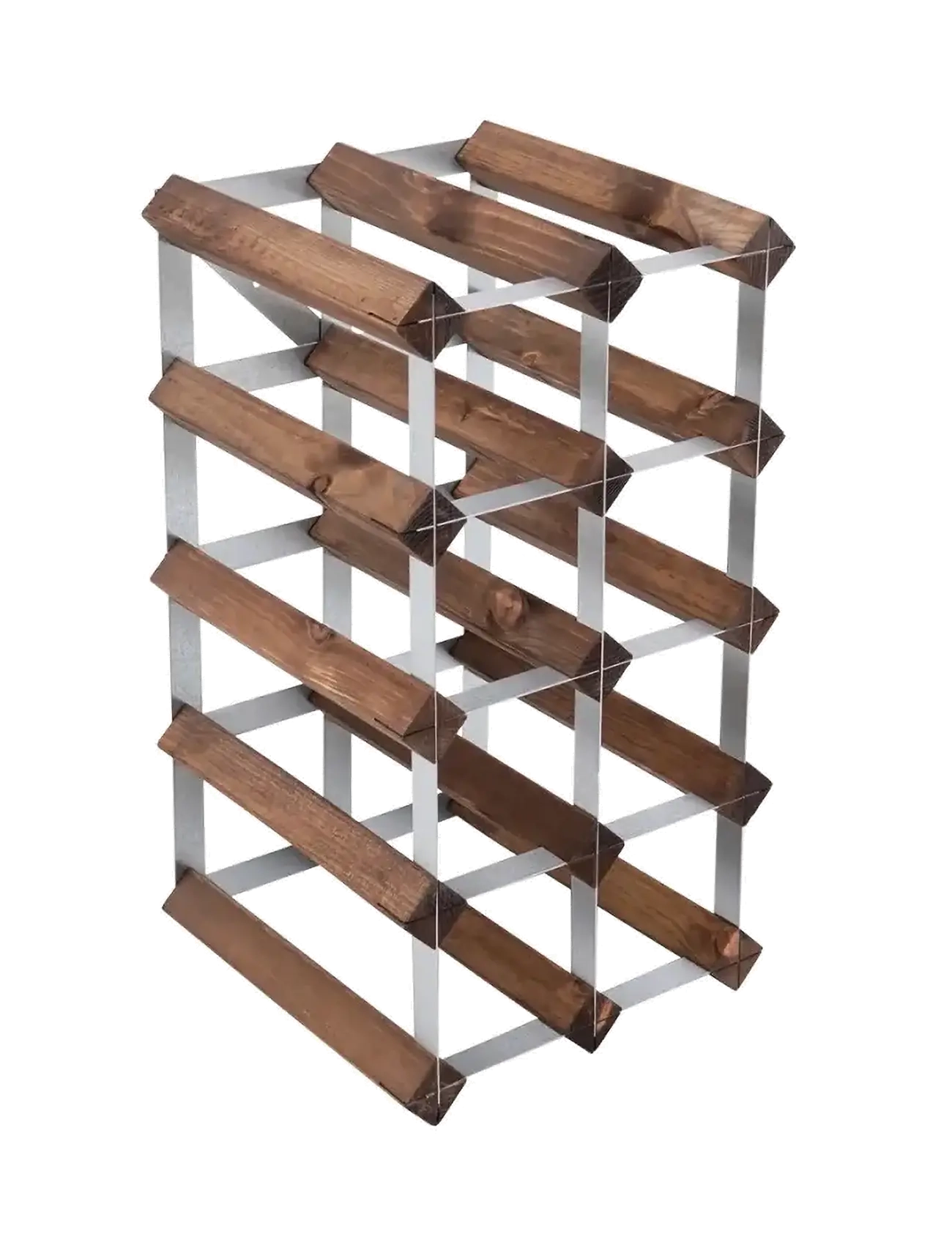 The Swedish Wine Rack Factory - 12 Bottle Self Assembly Kit Dark Wood - hoiustamine ja riiulid - dark wood - 2