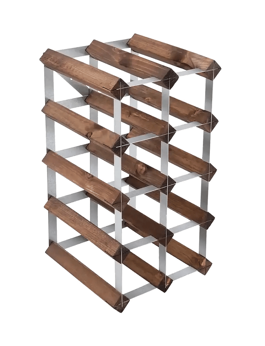 The Swedish Wine Rack Factory - 12 Bottle Self Assembly Kit Dark Wood - hoiustamine ja riiulid - dark wood - 2