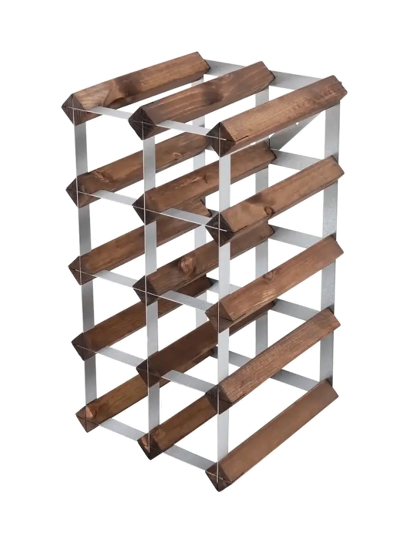 The Swedish Wine Rack Factory - 12 Bottle Self Assembly Kit Dark Wood - regale und verwahrung - dark wood - 1
