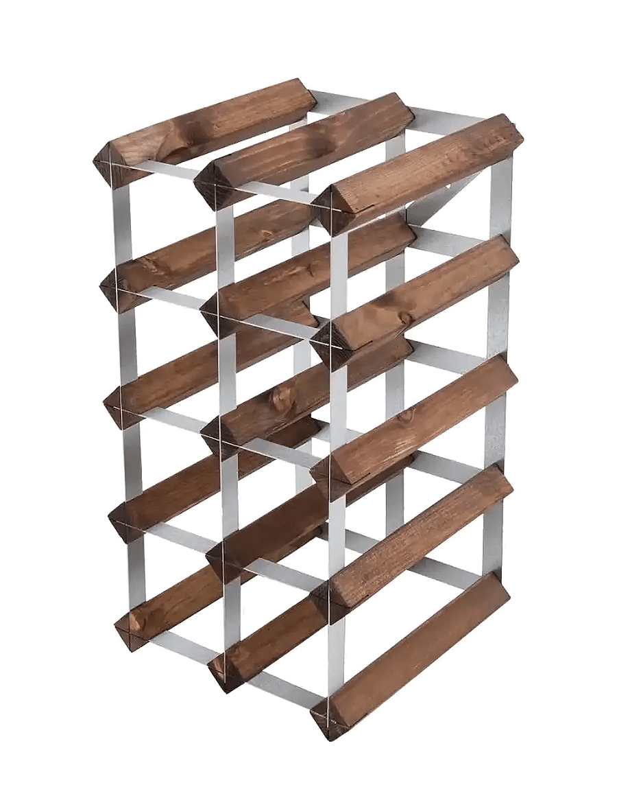 The Swedish Wine Rack Factory - 12 Bottle Self Assembly Kit Dark Wood - hoiustamine ja riiulid - dark wood - 1