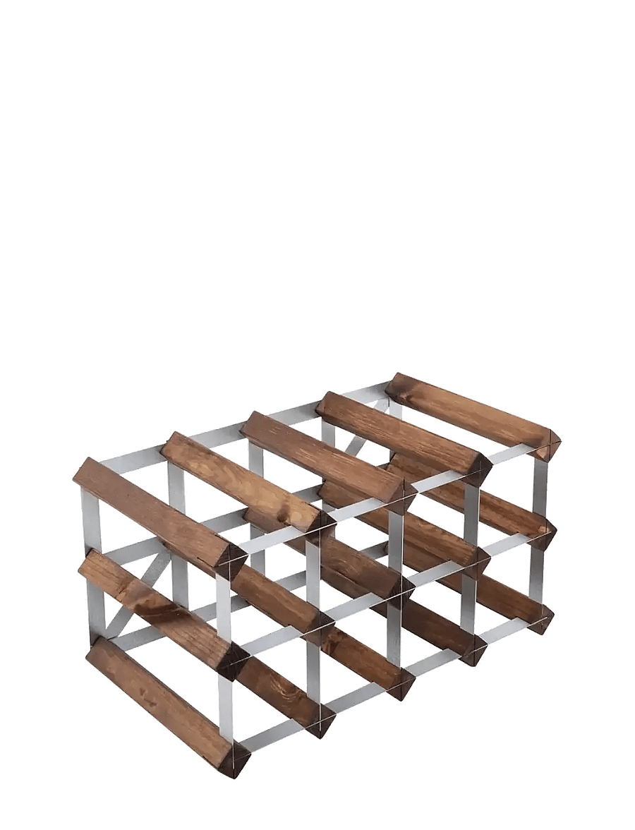 The Swedish Wine Rack Factory - 12 Bottle Self Assembly Kit Dark Wood - hoiustamine ja riiulid - dark wood - 3