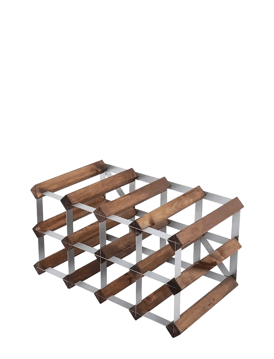 The Swedish Wine Rack Factory - 12 Bottle Self Assembly Kit Dark Wood - hoiustamine ja riiulid - dark wood - 4