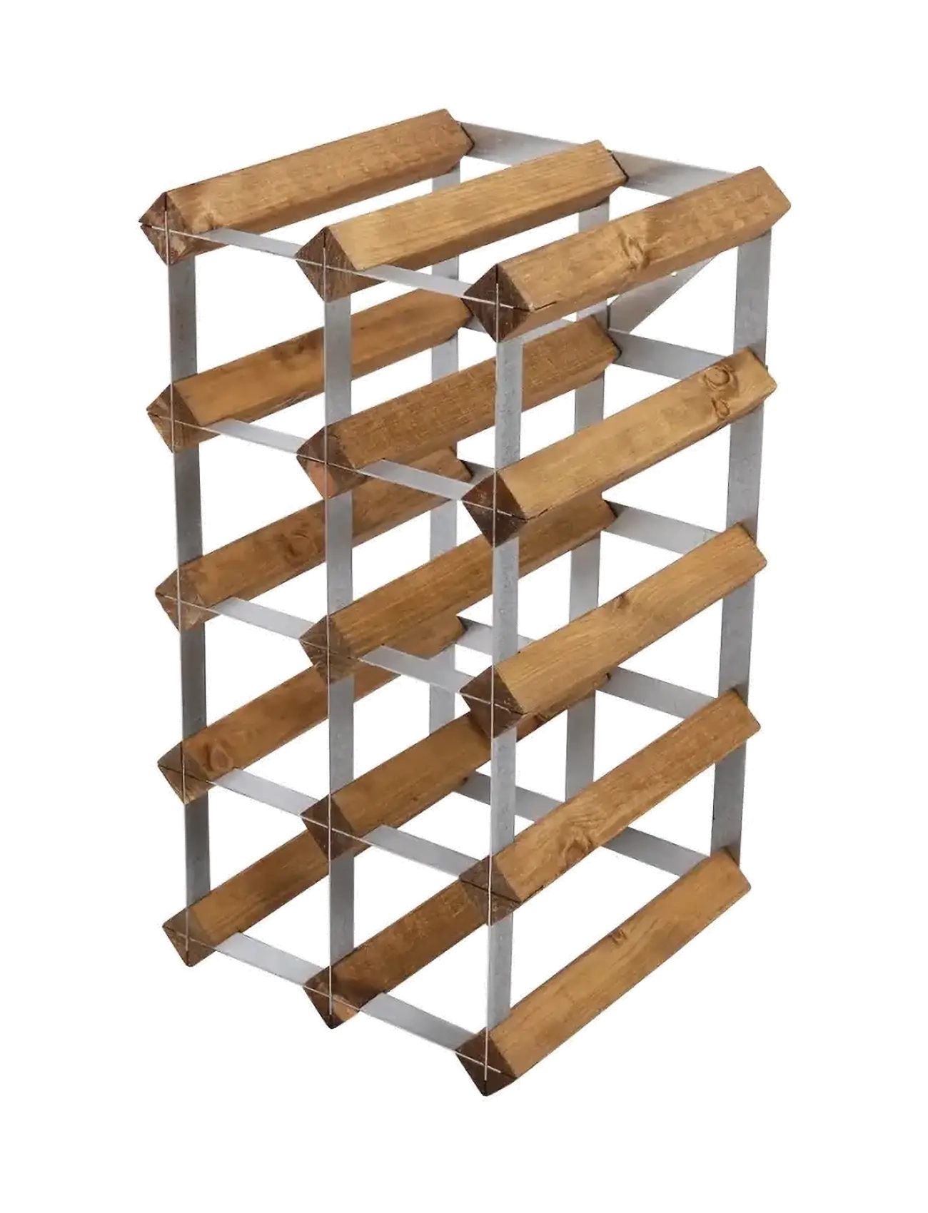 The Swedish Wine Rack Factory - 12 Bottle Self Assembly Kit Light Wood - etagères et rangements - light wood - 2