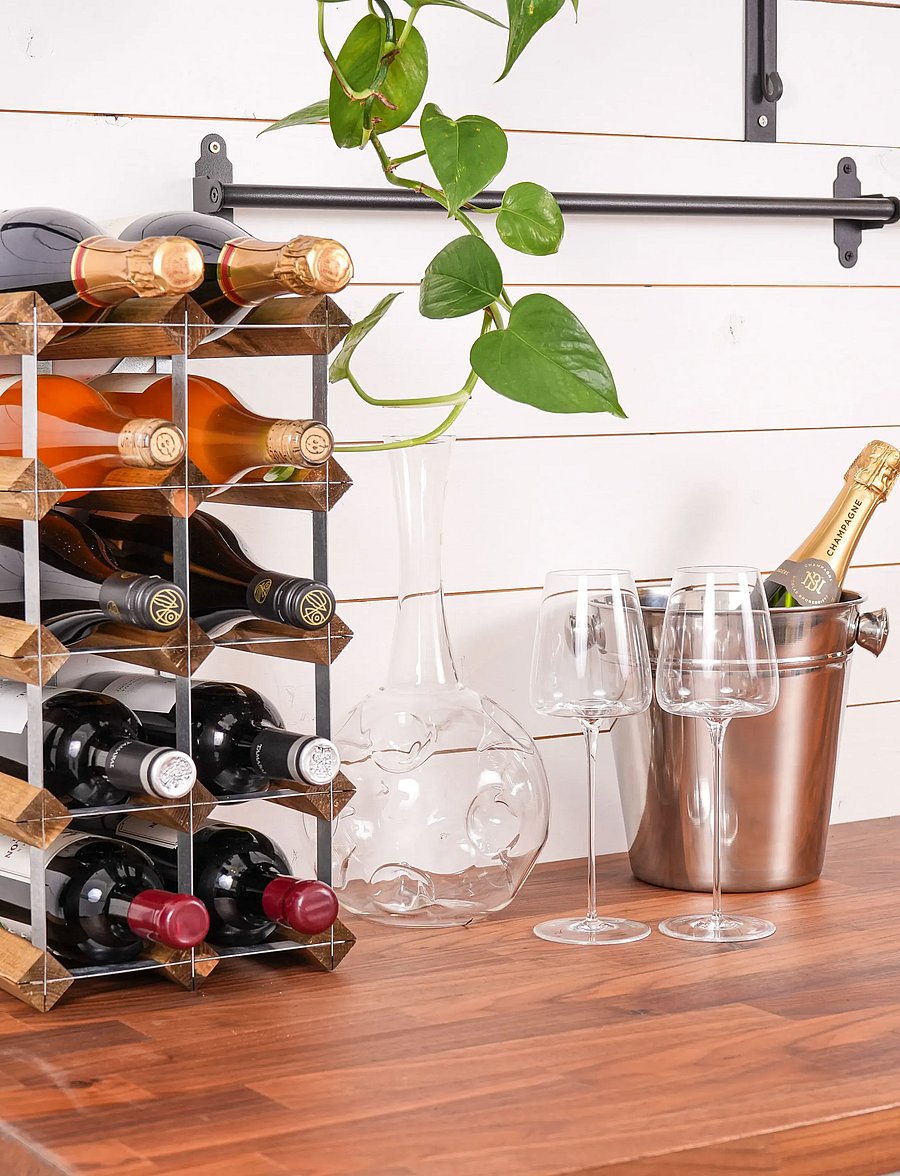 The Swedish Wine Rack Factory - 12 Bottle Self Assembly Kit Light Wood - regale und verwahrung - light wood - 0