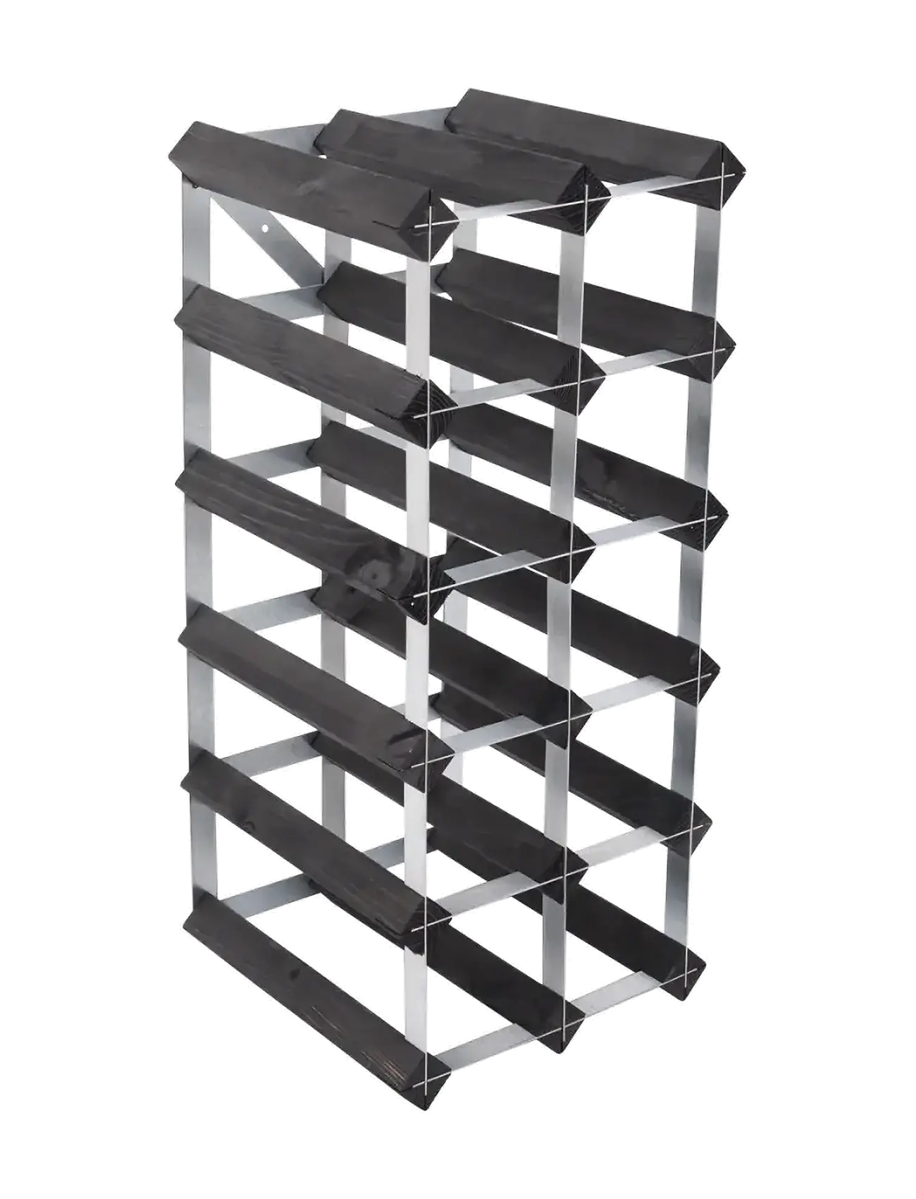 The Swedish Wine Rack Factory - 15 Bottle Self Assembly Kit Black Ash - hyllor - black ash - 3