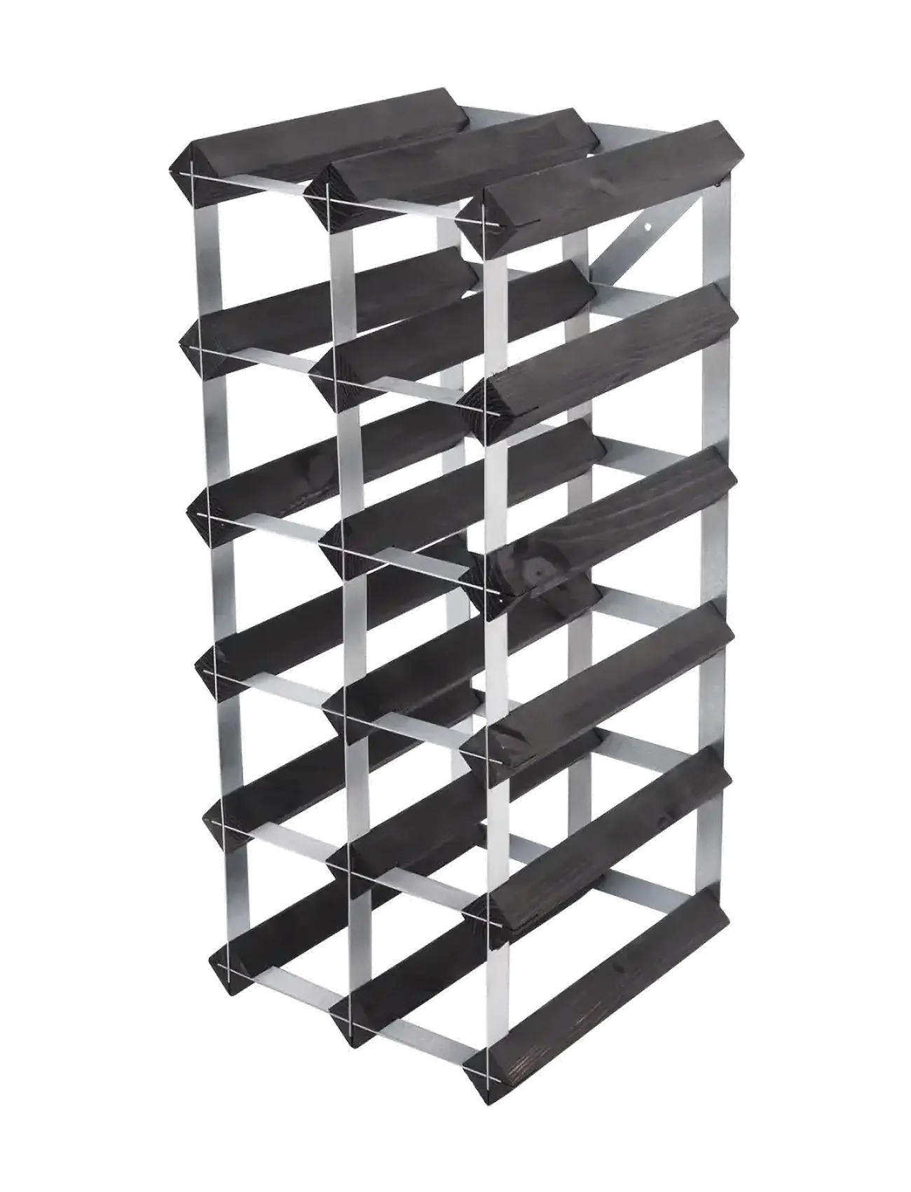 The Swedish Wine Rack Factory - 15 Bottle Self Assembly Kit Black Ash - hyllor - black ash - 4