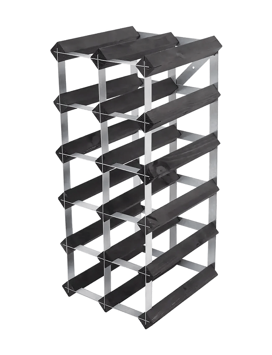The Swedish Wine Rack Factory - 15 Bottle Self Assembly Kit Black Ash - osta hinna alusel - black ash - 4