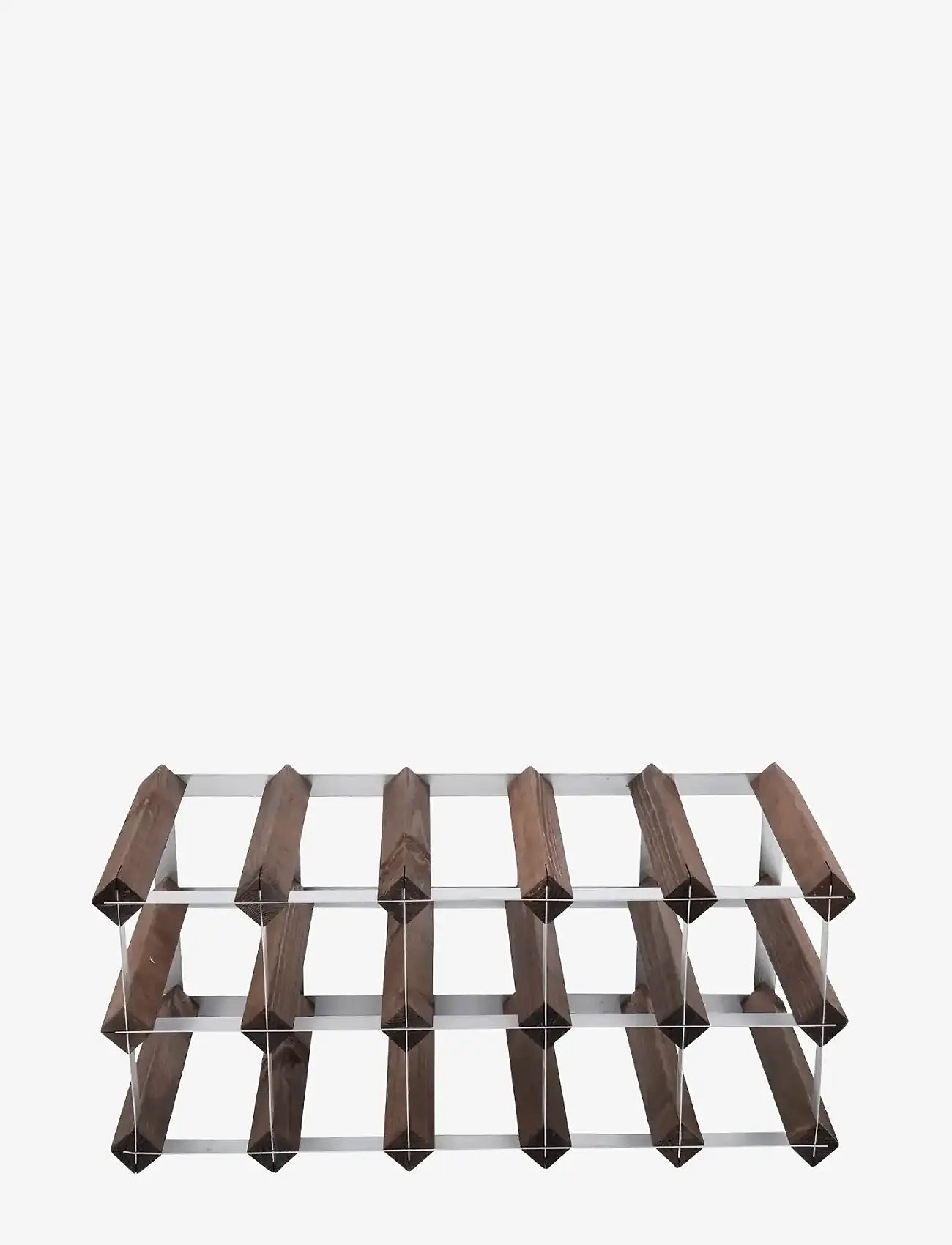 The Swedish Wine Rack Factory - 15 Bottle Self Assembly Kit Dark Wood - hyllor - dark wood - 1