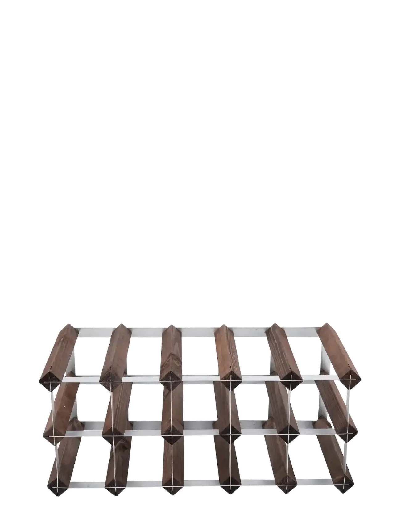 The Swedish Wine Rack Factory 15 Bottle Self Assembly Kit Dark Wood - Regale und Verwahrung - DARK WOOD / multi