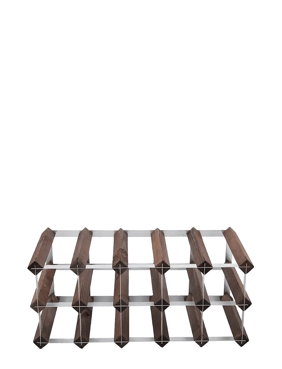 The Swedish Wine Rack Factory - 15 Bottle Self Assembly Kit Dark Wood - osta hinna alusel - dark wood - 1