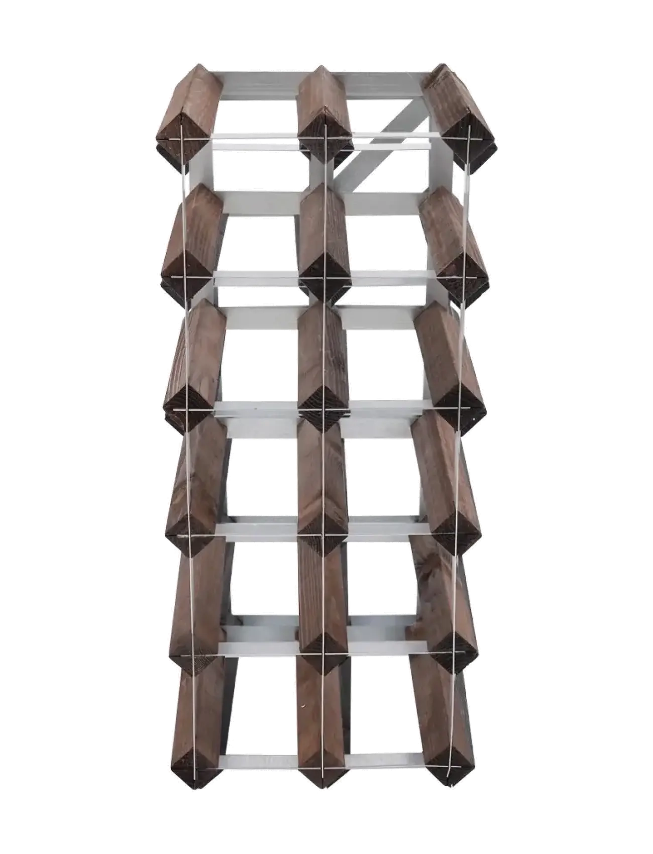 The Swedish Wine Rack Factory - 15 Bottle Self Assembly Kit Dark Wood - hylder - dark wood - 2