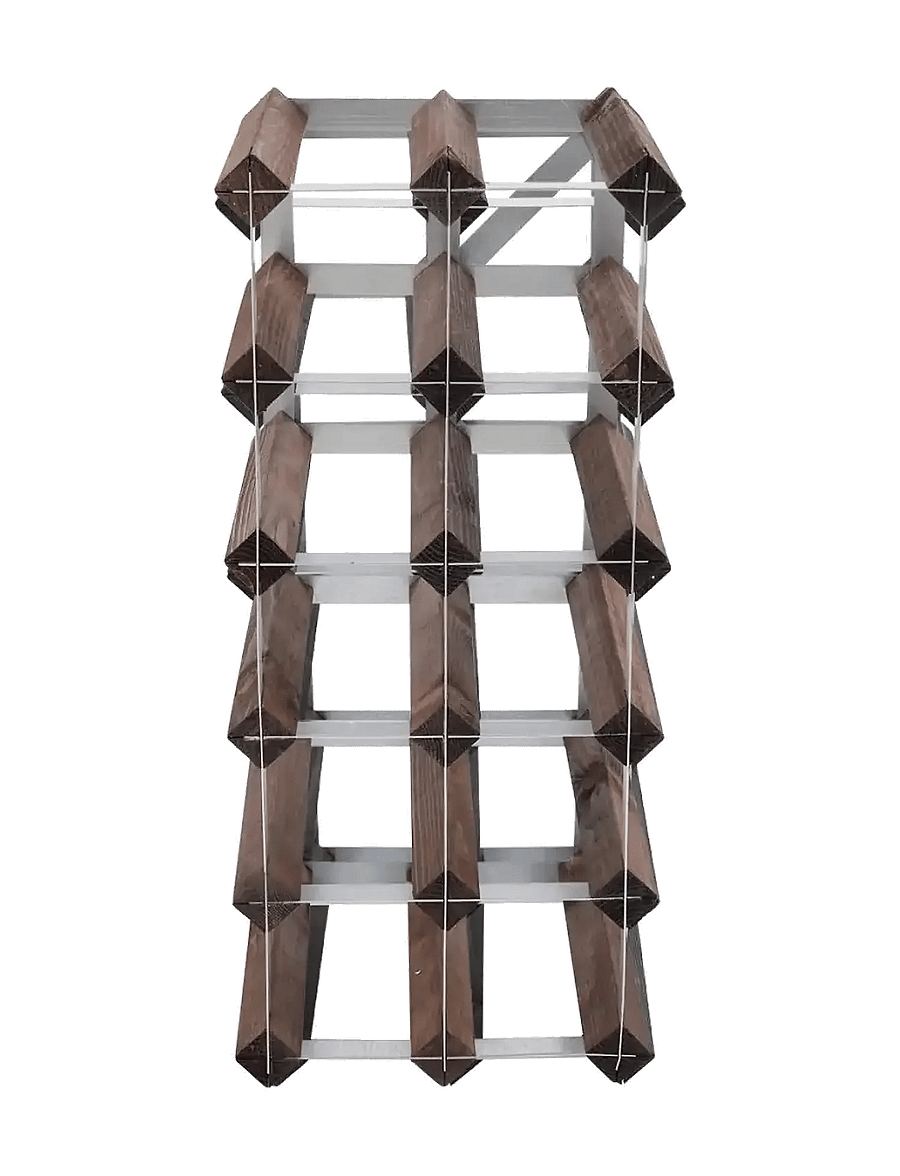 The Swedish Wine Rack Factory - 15 Bottle Self Assembly Kit Dark Wood - osta hinna alusel - dark wood - 2