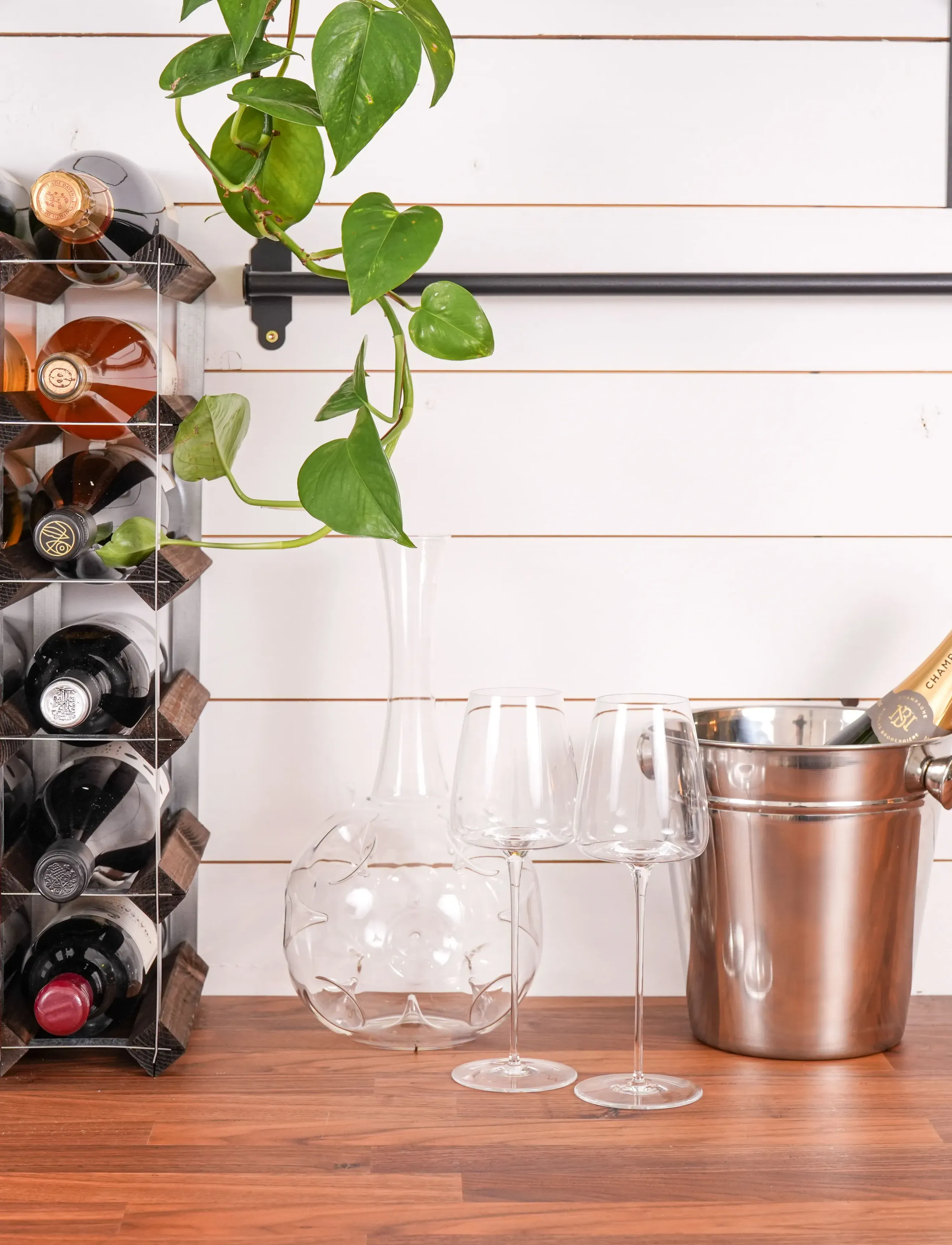 The Swedish Wine Rack Factory - 15 Bottle Self Assembly Kit Dark Wood - hylder - dark wood - 5