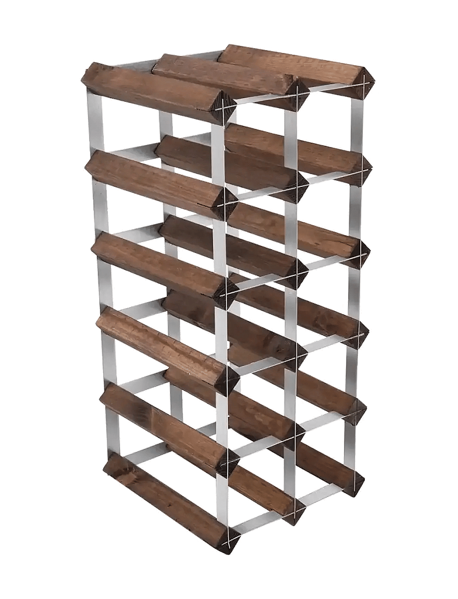 The Swedish Wine Rack Factory - 15 Bottle Self Assembly Kit Dark Wood - osta hinna alusel - dark wood - 3