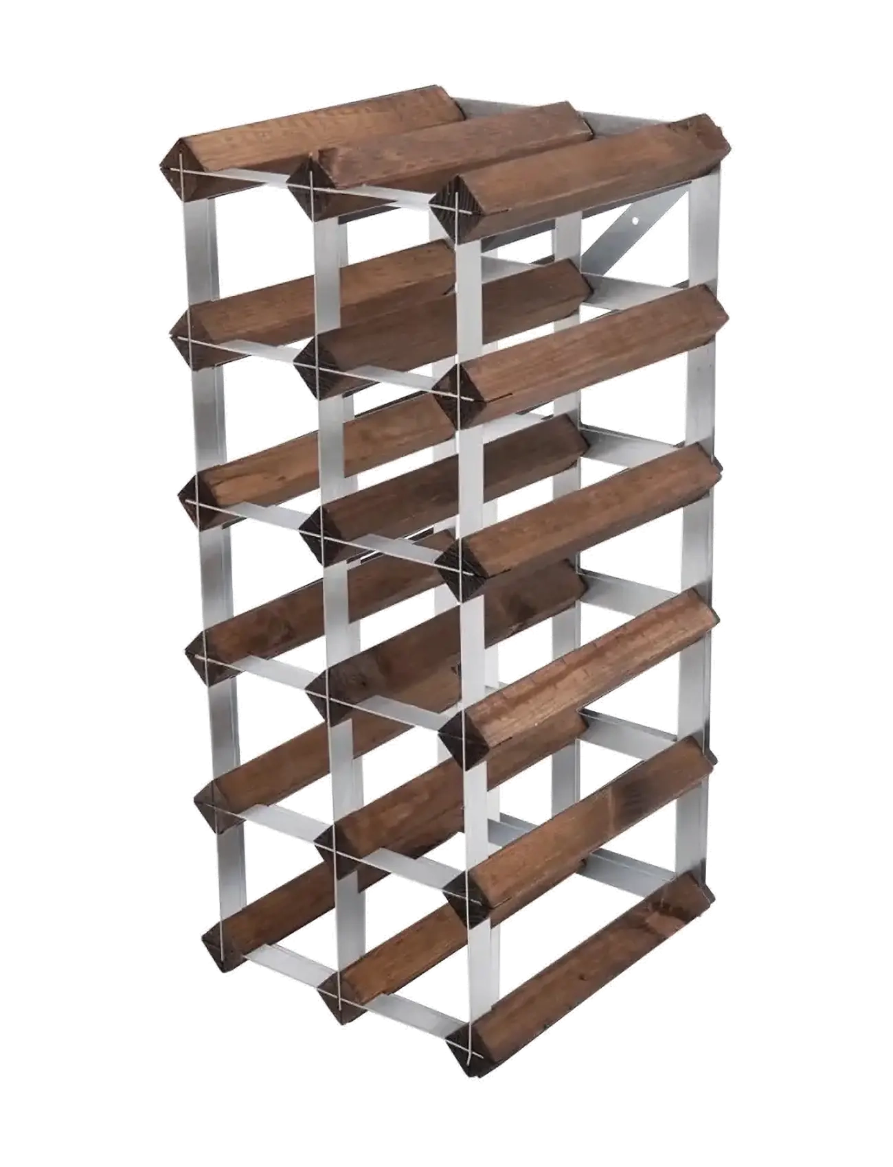 The Swedish Wine Rack Factory - 15 Bottle Self Assembly Kit Dark Wood - hylder - dark wood - 4