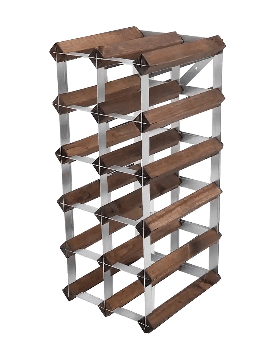 The Swedish Wine Rack Factory - 15 Bottle Self Assembly Kit Dark Wood - osta hinna alusel - dark wood - 4