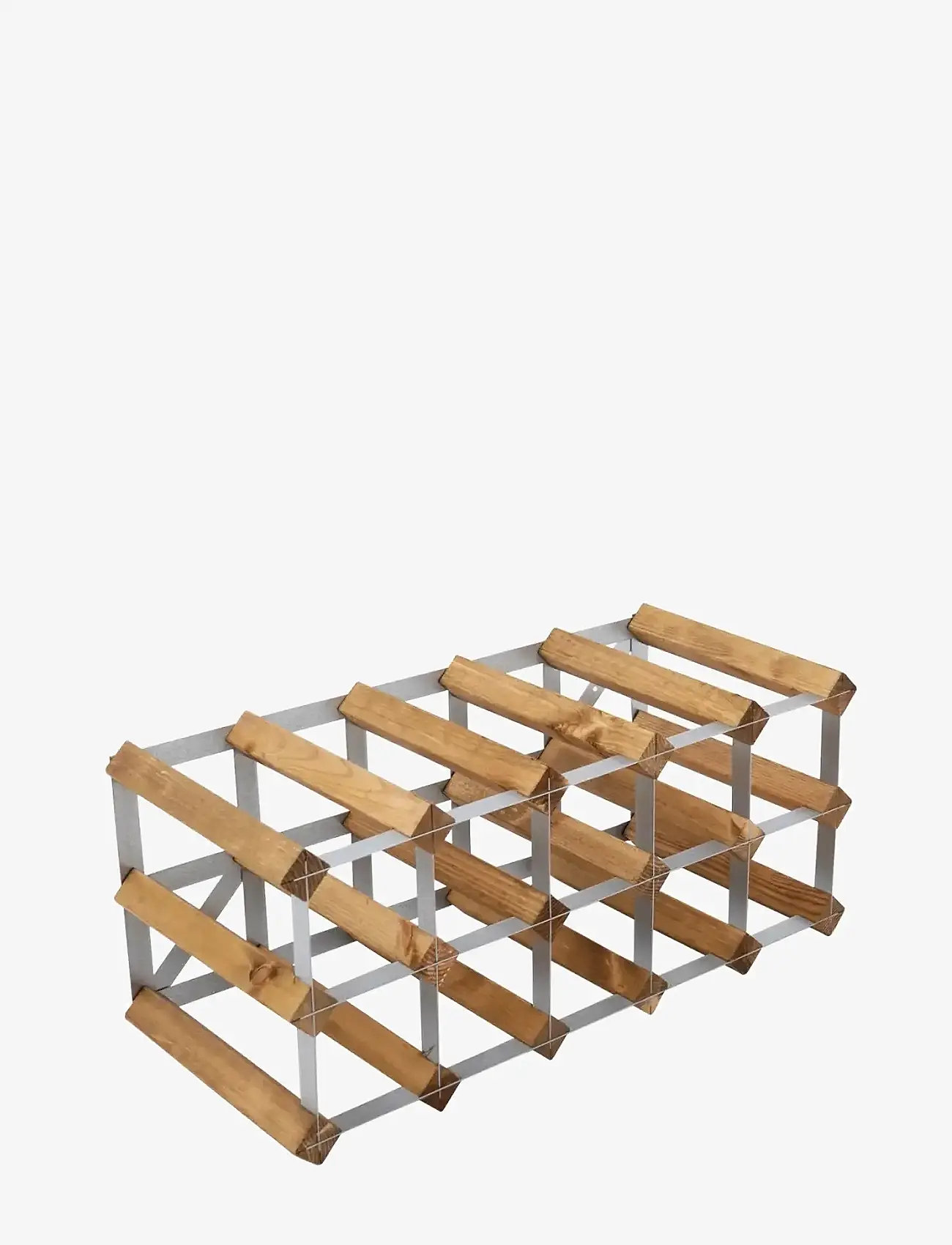 The Swedish Wine Rack Factory - 15 Bottle Self Assembly Kit Light Wood - storage & shelves - light wood - 1