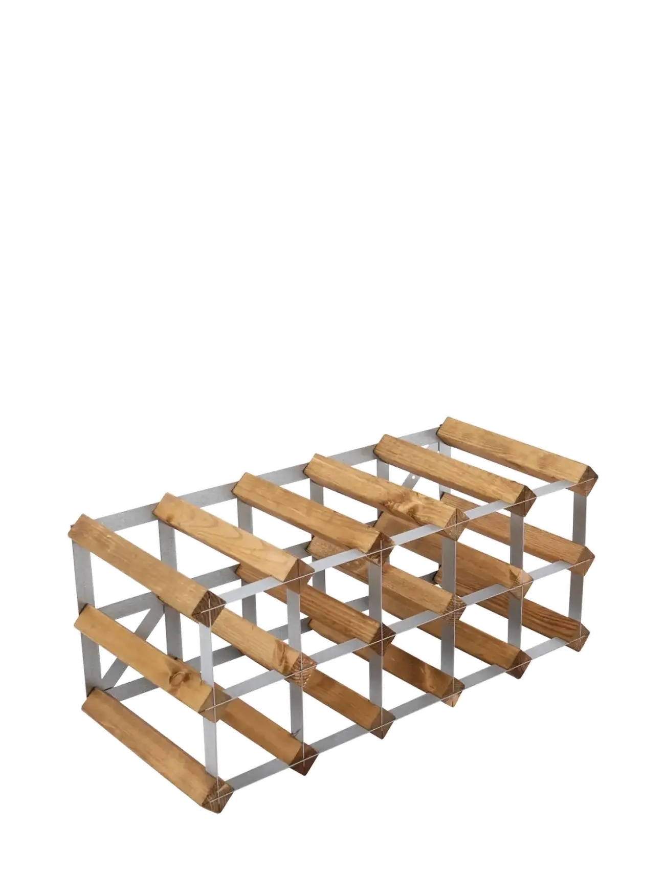 The Swedish Wine Rack Factory - 15 Bottle Self Assembly Kit Light Wood - hyllor - light wood - 1