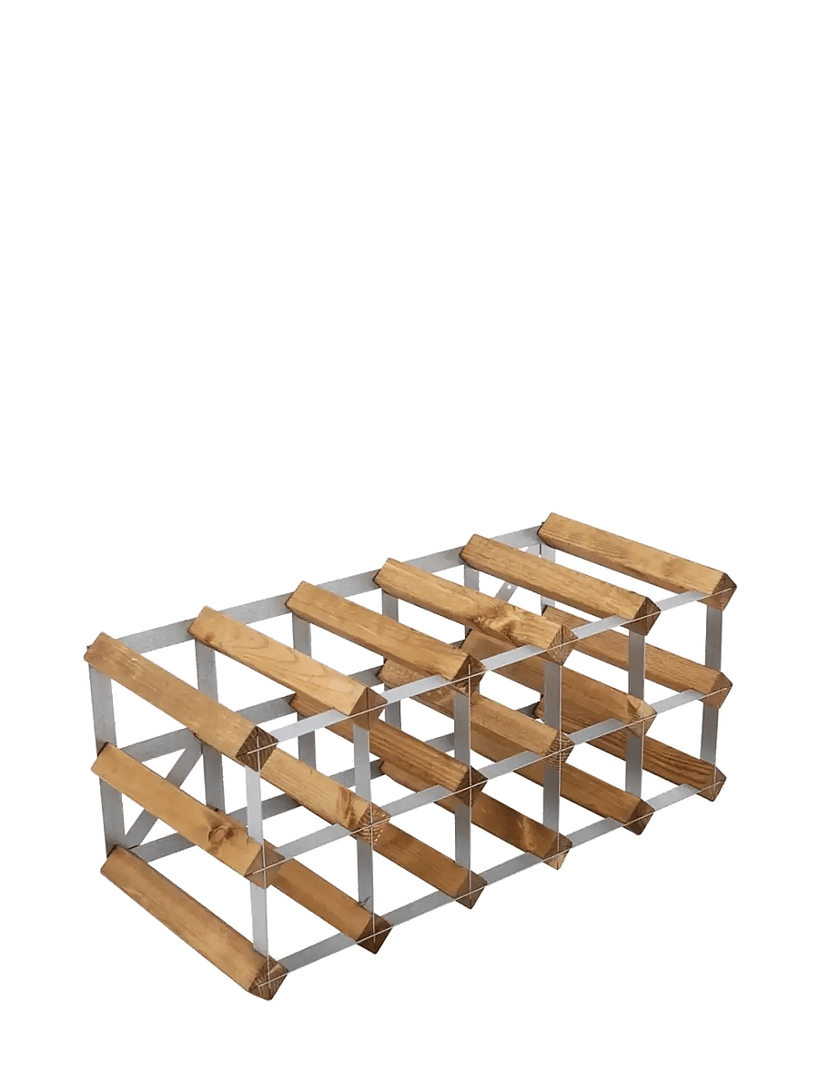 The Swedish Wine Rack Factory - 15 Bottle Self Assembly Kit Light Wood - osta hinna alusel - light wood - 1